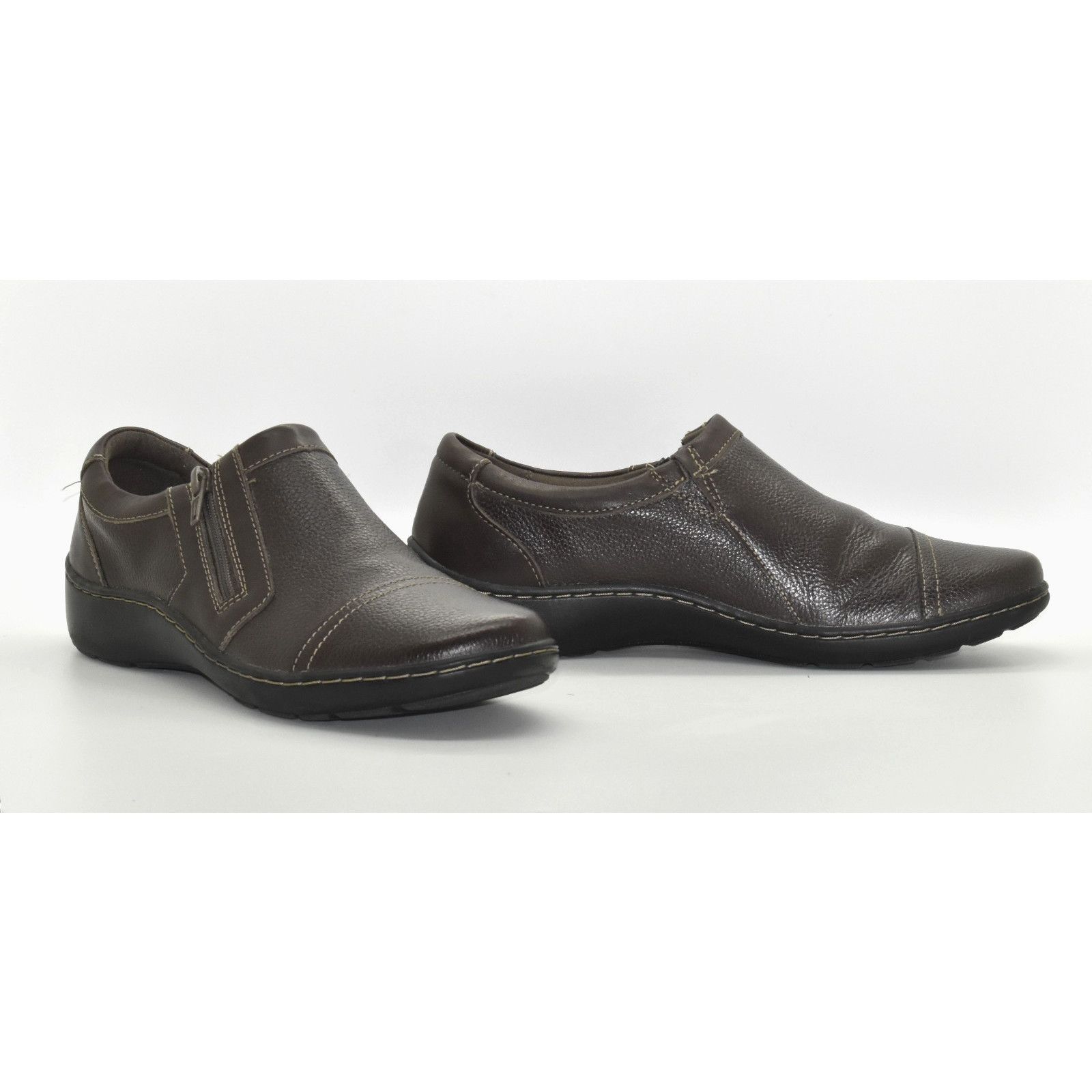 Clarks CLARKS Cora Giny Tumbled Leather Comfort Loafer Shoes 8.5 M Size US 8.5 / IT 38.5 - 1 Thumbnail