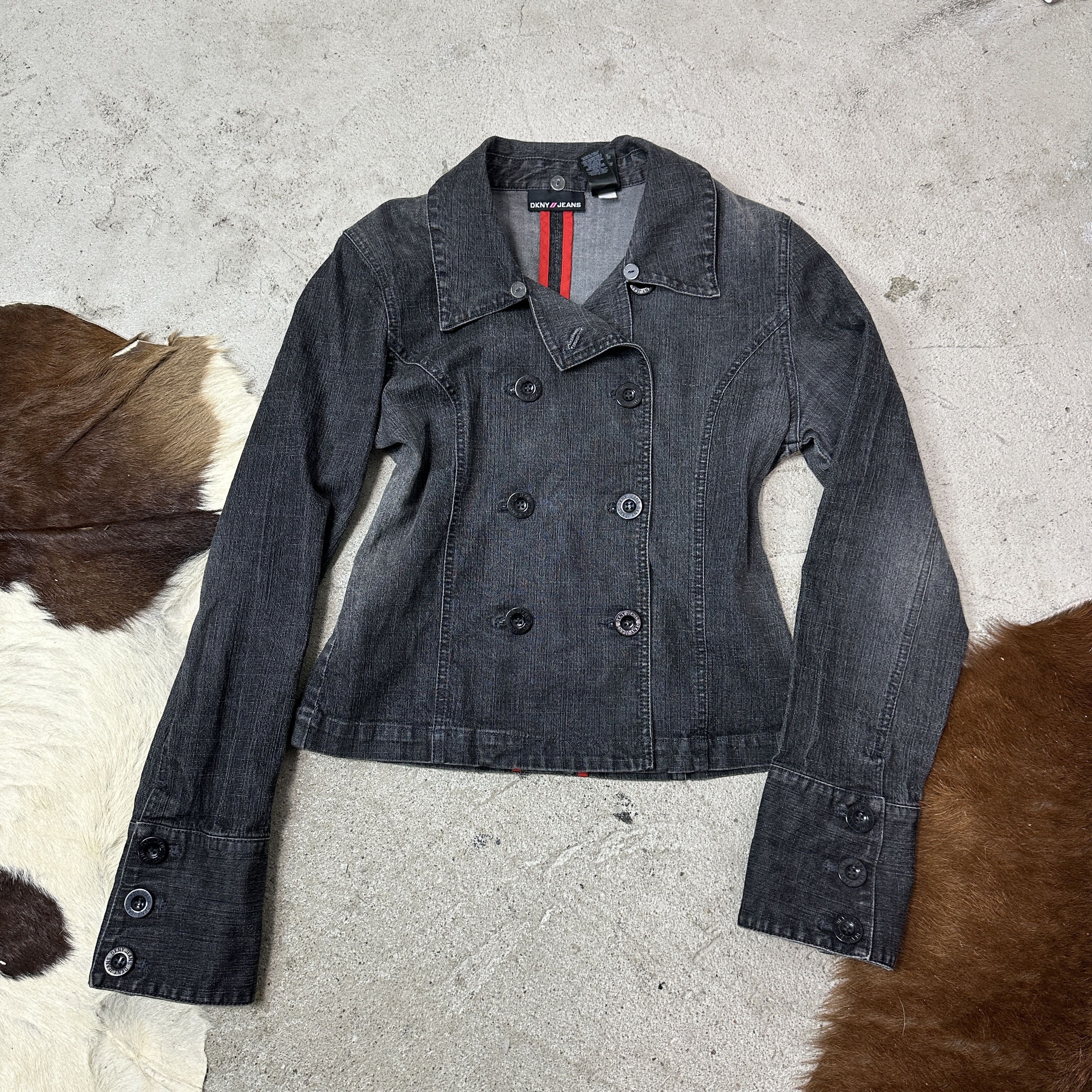 DKNY Vintage Big Buttons Fitted Office Siren DKNY Blazer Y2K Size M / US 6-8 / IT 42-44 - 5 Thumbnail