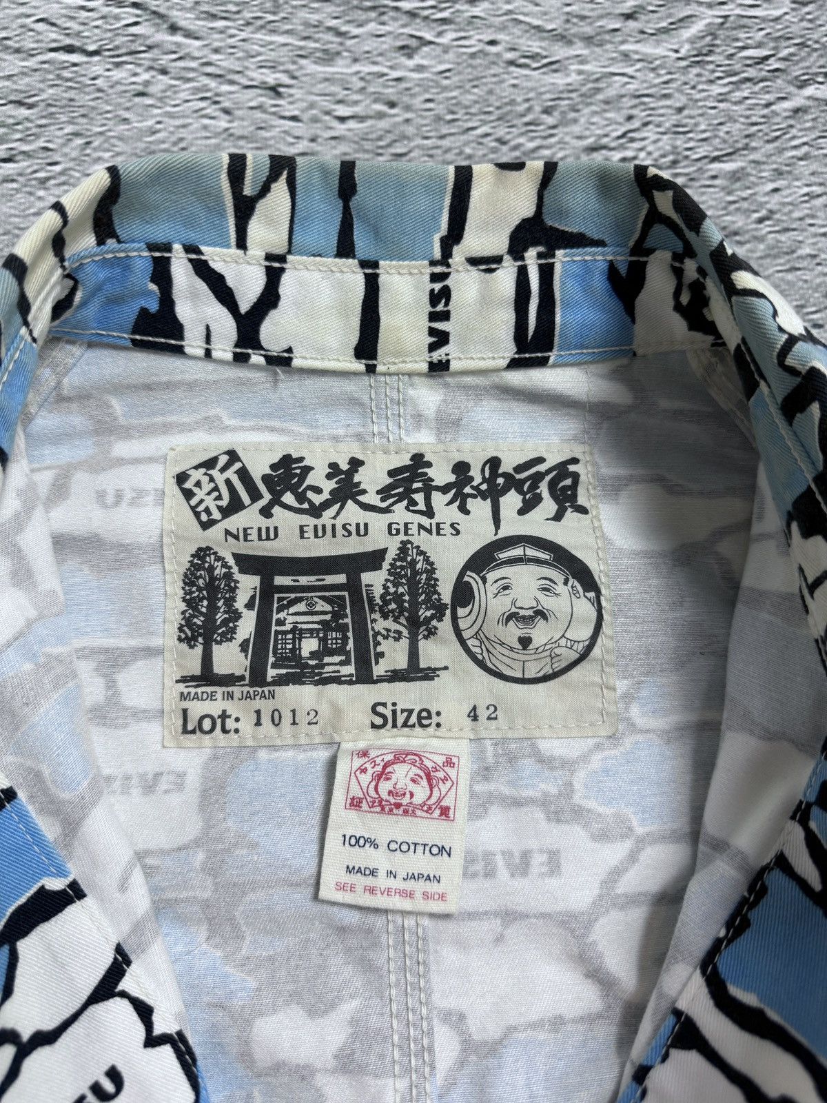 Evisu Evisu Japan vintage denim jacket blue white sky camo Size US XL / EU 56 / 4 - 7 Thumbnail