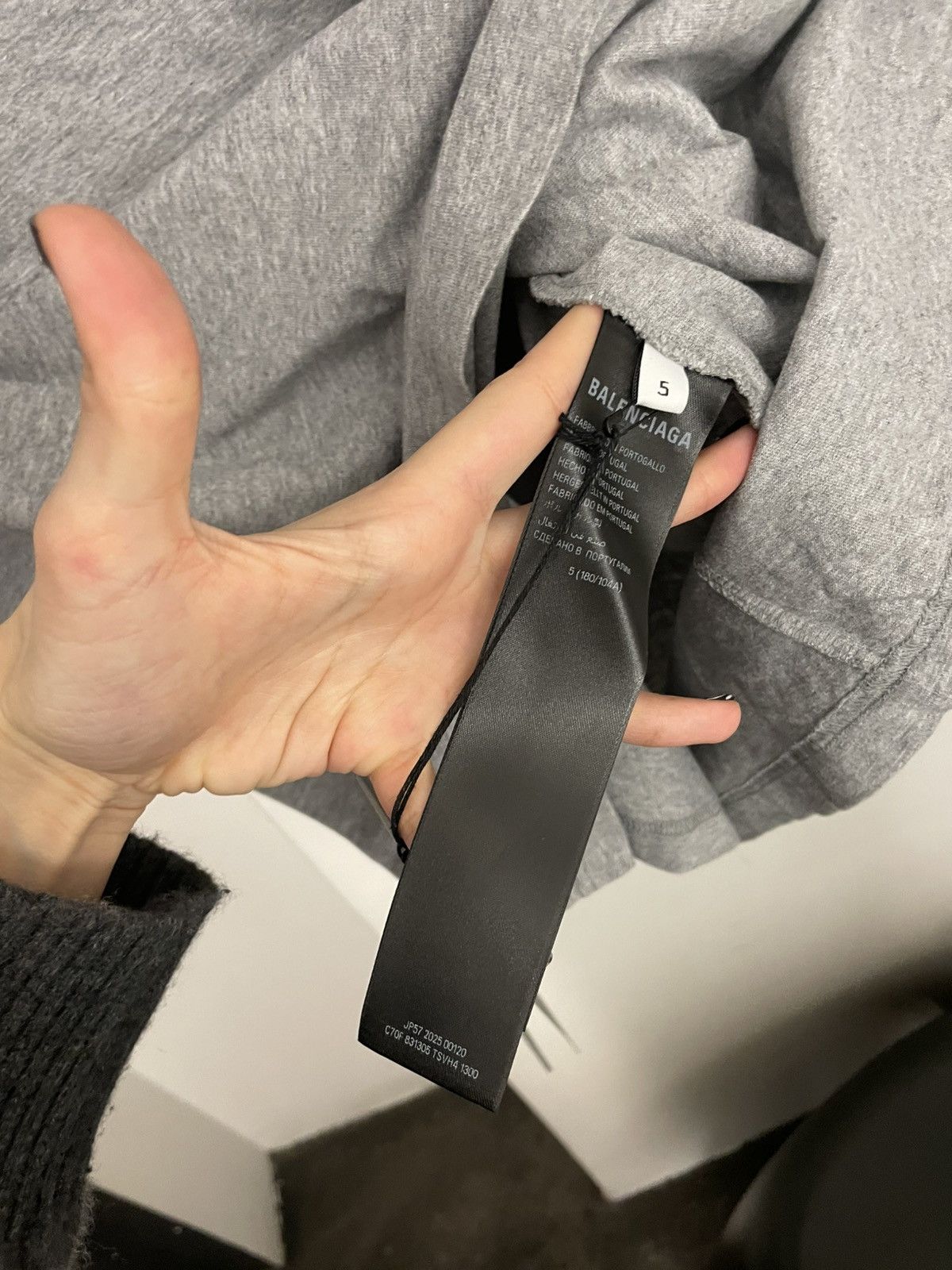 Balenciaga Grey cottom oversized t-shirt Size US XXL / EU 58 / 5 - 4 Thumbnail