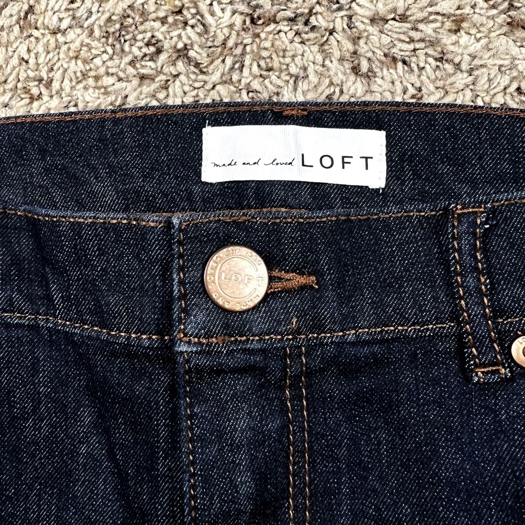 Ann Taylor NWT Ann Taylor Loft Blue Denim Modern Skinny Jeans Women's Size 8 Mea 33x28 Slim Stretch 5-Pocket Denim Jeans Womens Size 30" / US 8 / IT 44 - 5 Thumbnail