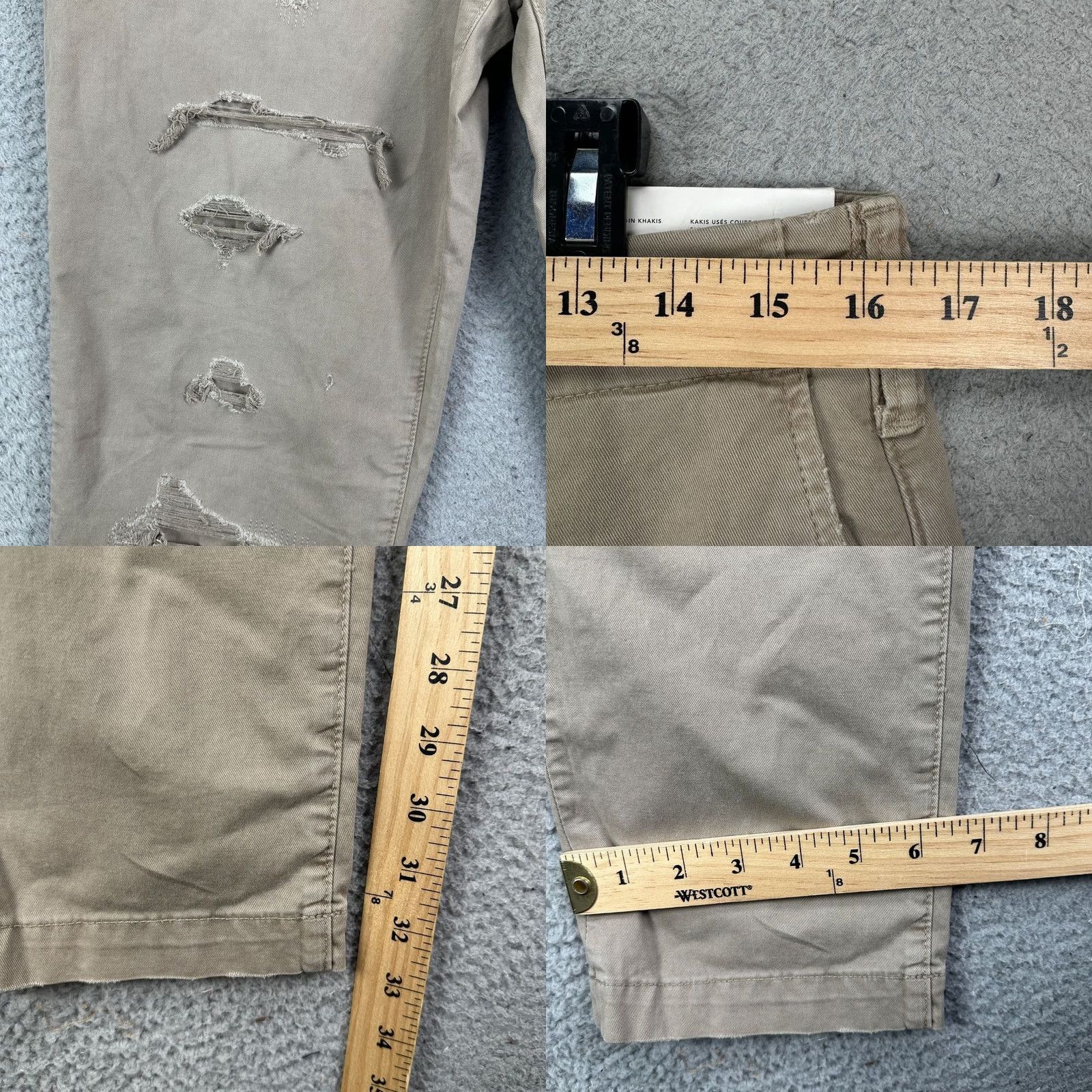 Vintage VINTAGE American Eagle Khaki Pants Men 32X34 Beige Slim Fit Destroyed Stretch Casual NEW Size US 32 / EU 48 - 9 Thumbnail
