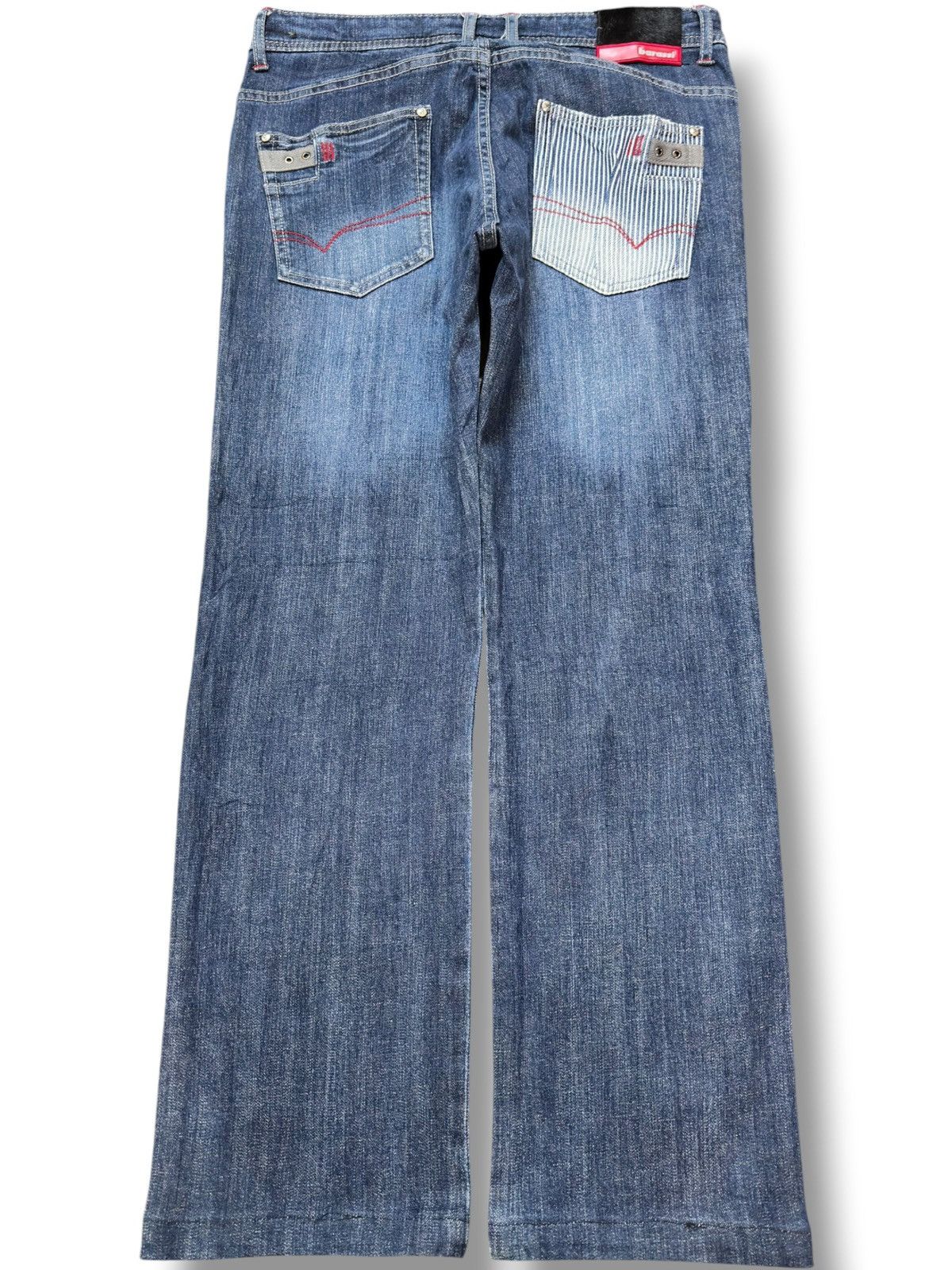 Baracuta Vintage Barassi Baggy Sashiko Style Distressed Denim Size US 32 / EU 48 - 4 Thumbnail