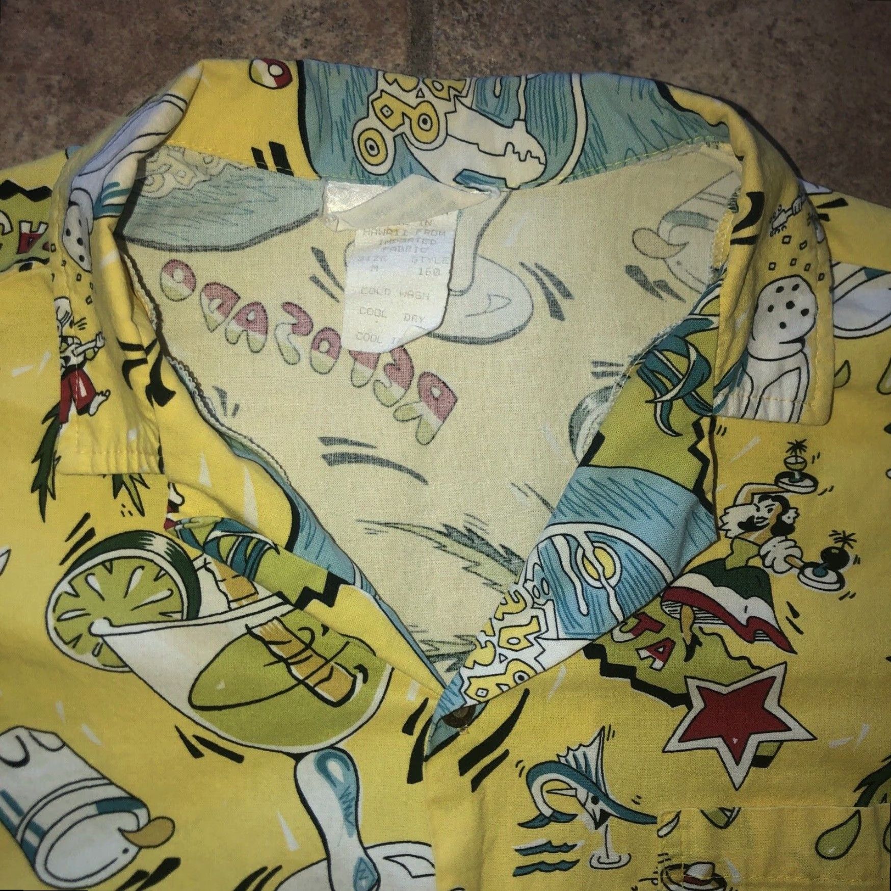 Vintage VINTAGE Malihini Hawaiian Shirt Yellow Short Sleeve Mens M Size US M / EU 48-50 / 2 - 2 Thumbnail