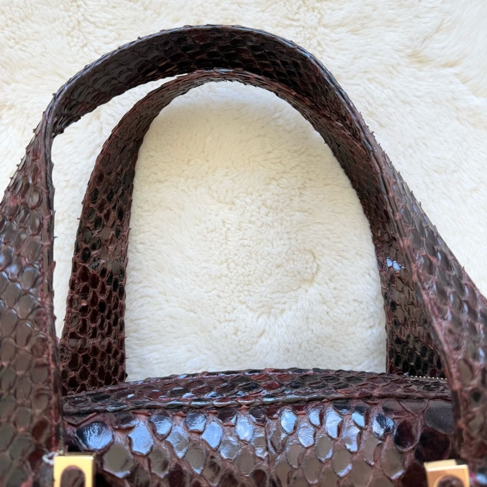 Other NEW!!! KARA ROSS python skin satchel bag large Retail 2950$ Size ONE SIZE - 5 Thumbnail