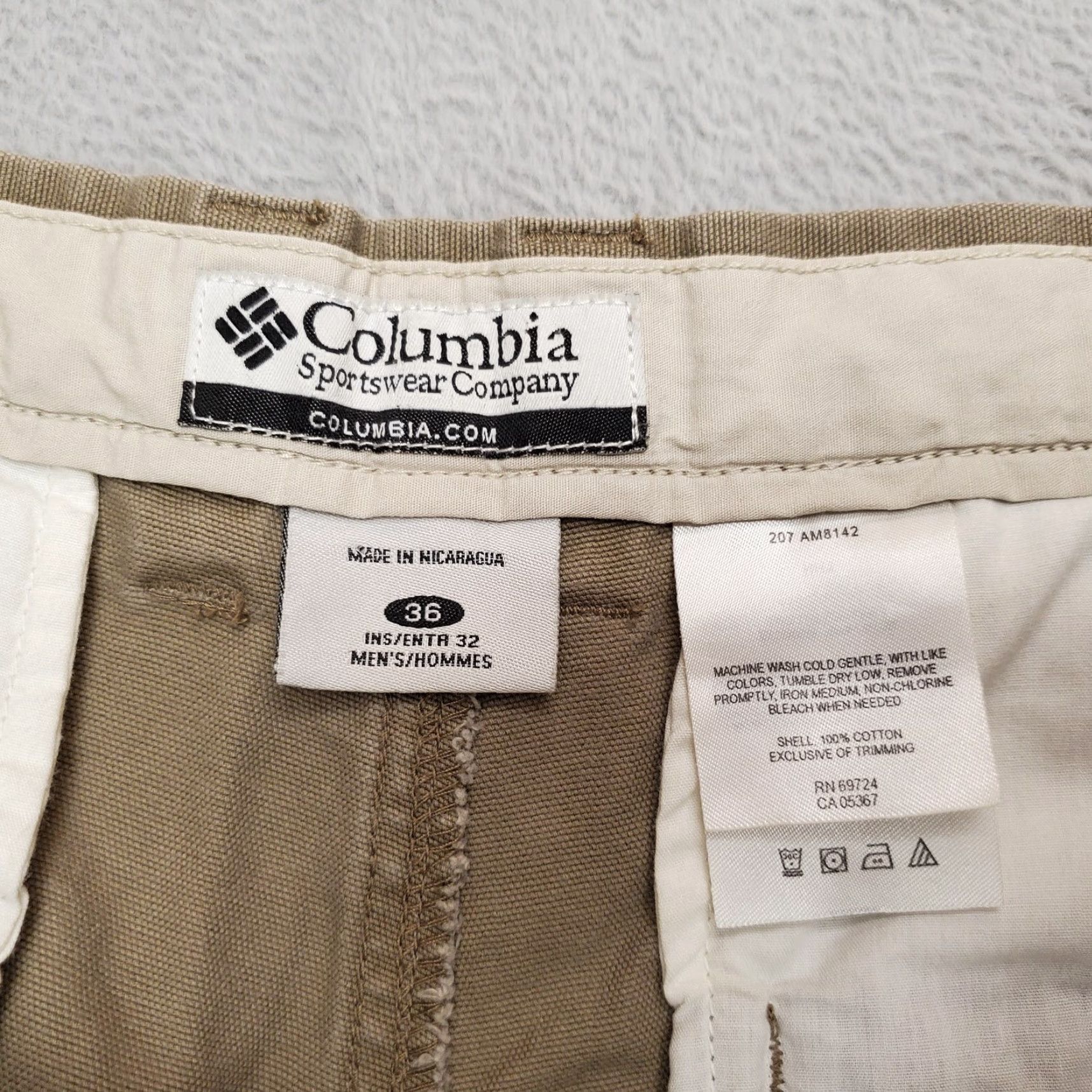 Vintage VINTAGE Columbia Pants Mens 36x32 Khaki Canvas Relaxed Fit Hike Camping Outdoors Casual Size US 36 / EU 52 - 4 Thumbnail