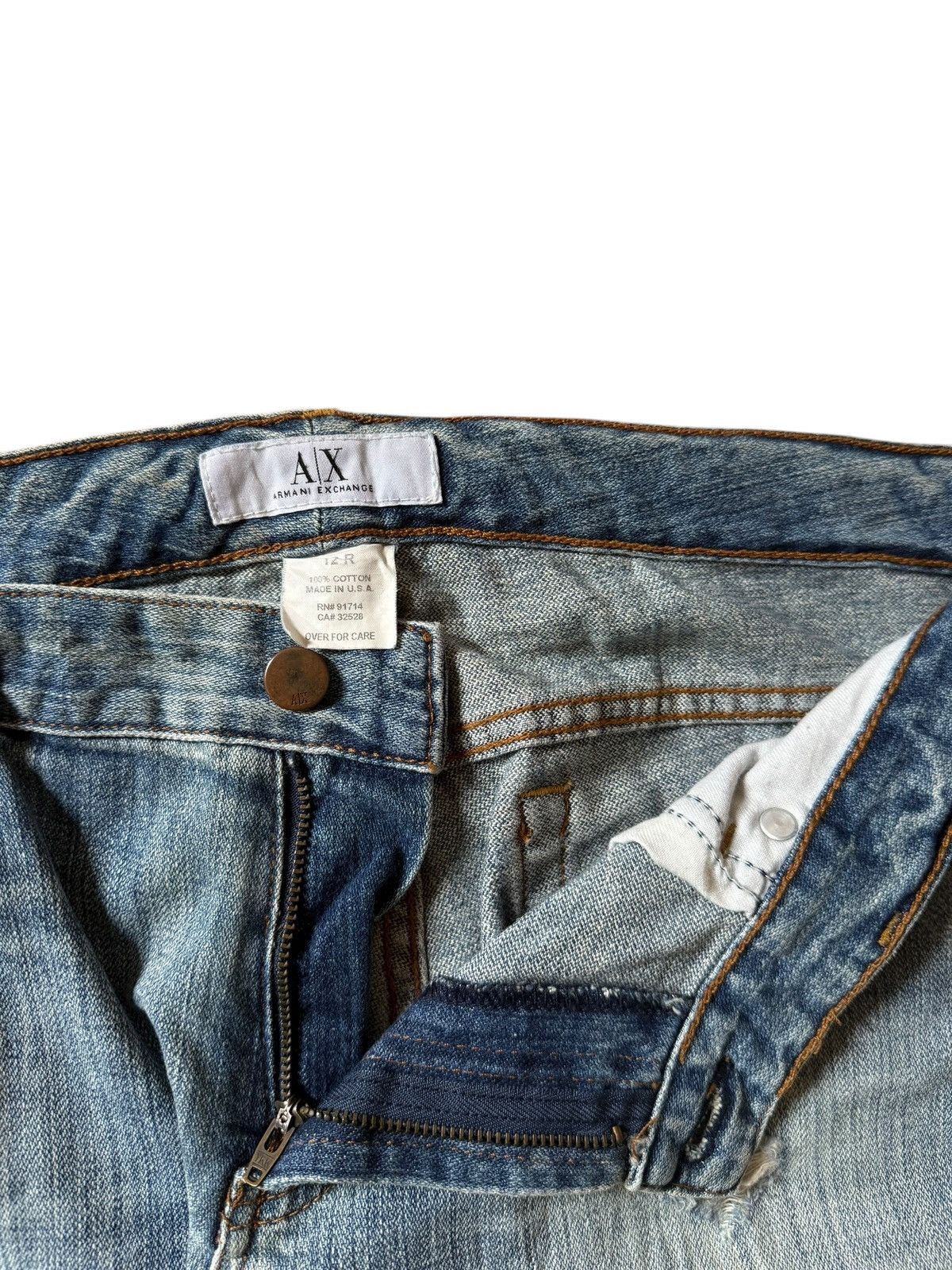 Armani Exchange Vintage Armani Exchange Distressed Flare Jeans Size 34" / US 12 / IT 48 - 5 Thumbnail
