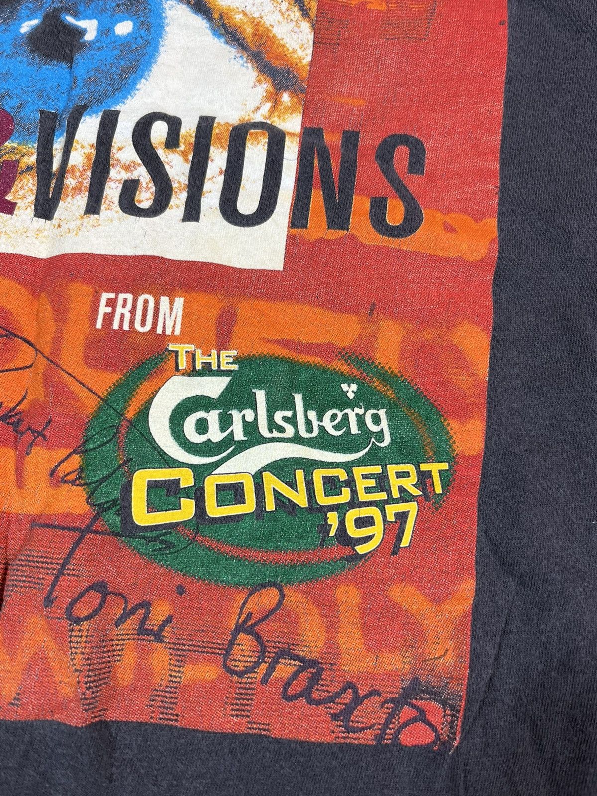 Band Tees Vintage 1997 Songs & Visions Shirt Carlsberg Concert Size US L / EU 52-54 / 3 - 5 Thumbnail