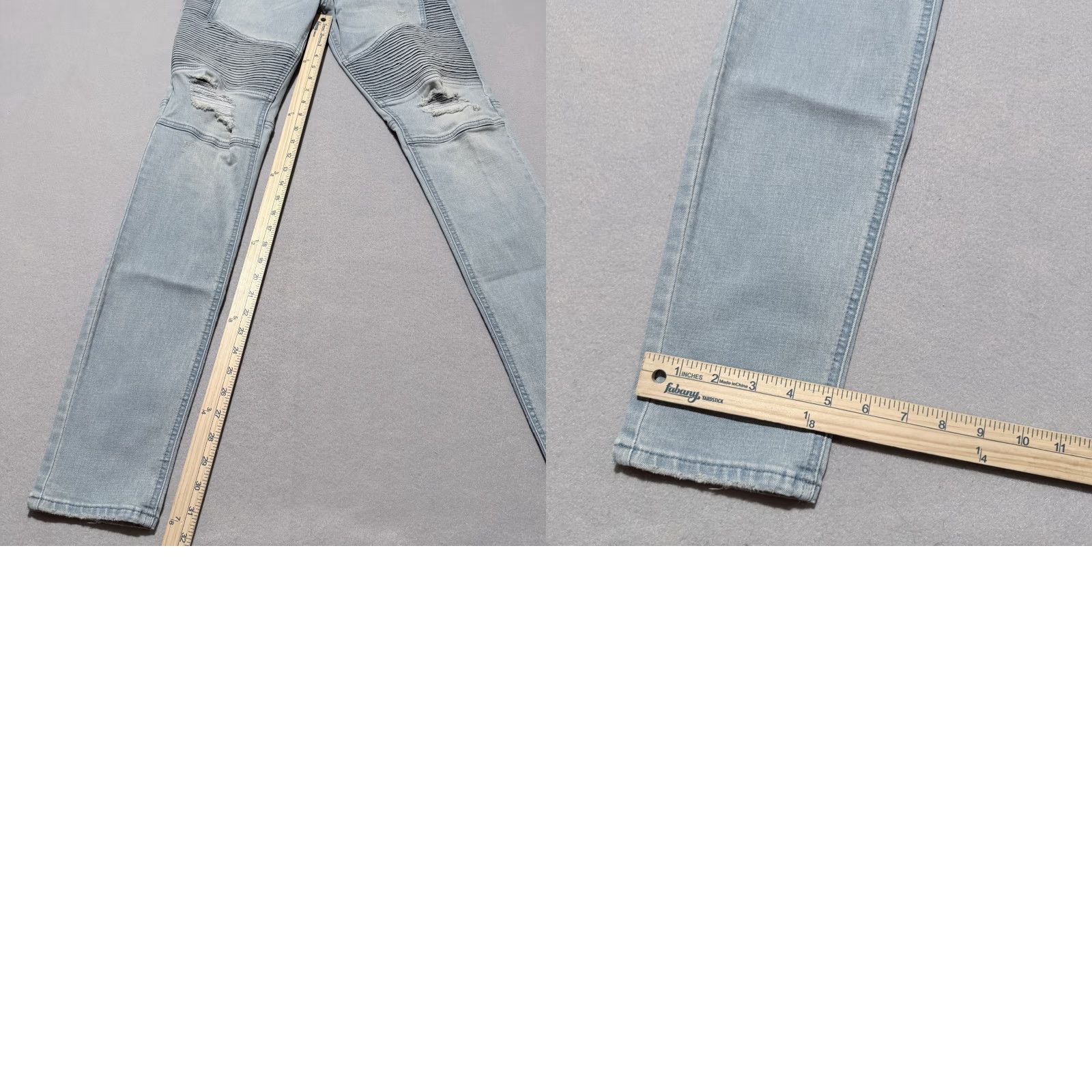Pacsun Pacsun Biker Skinny Jeans Men Denim Active Stretch Distressed - 32x32 Blue 5-Pocket 32x32 Jeans Size US 32 / EU 48 - 9 Thumbnail