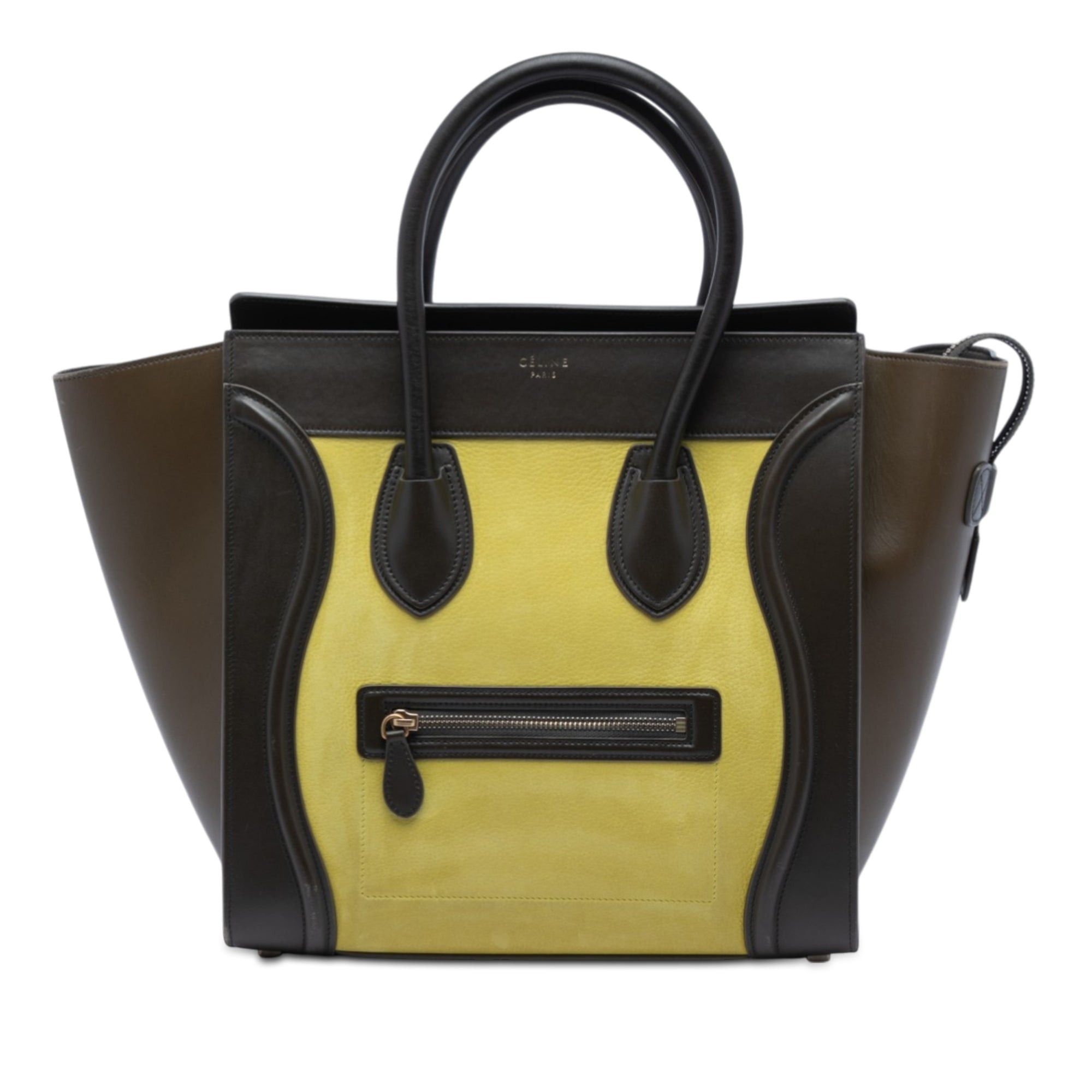 Celine Mini Tricolor Nubuck and Smooth Calfskin Luggage Tote Size ONE SIZE - 1 Thumbnail
