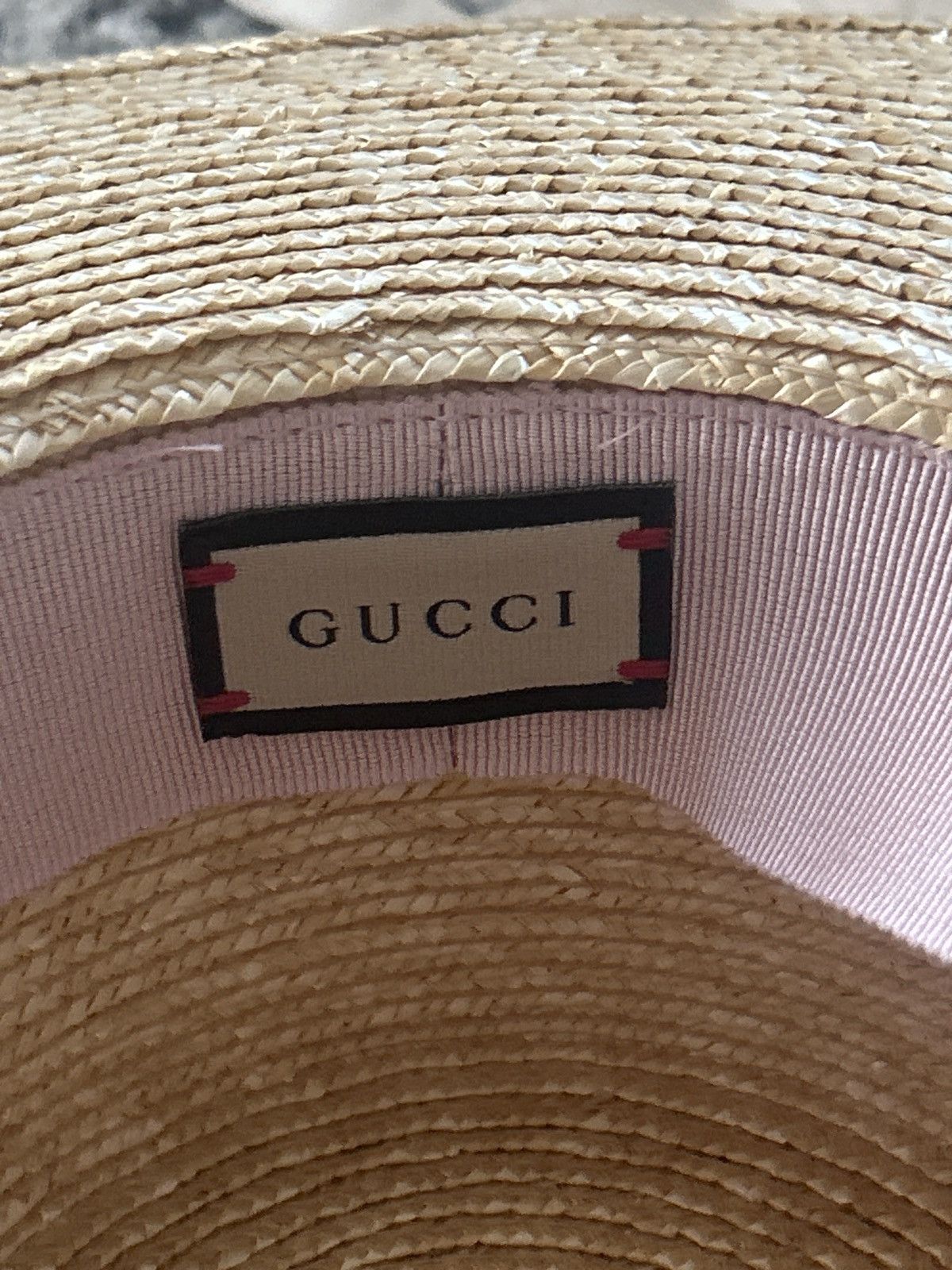 Gucci Gucci Straw Wide Brim Hat with Ribbon size M Size ONE SIZE - 5 Thumbnail