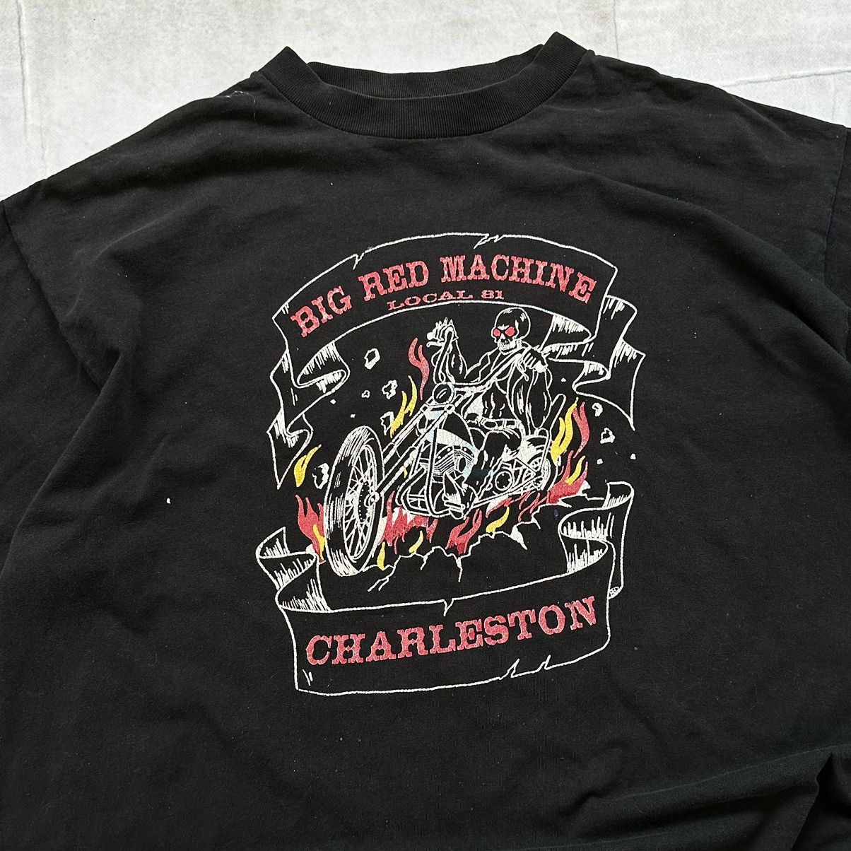 Harley Davidson SICK 90s Big Red Machine Single Stitch Tee T Shirt 3D Emblem Size US XXL / EU 58 / 5 - 3 Thumbnail