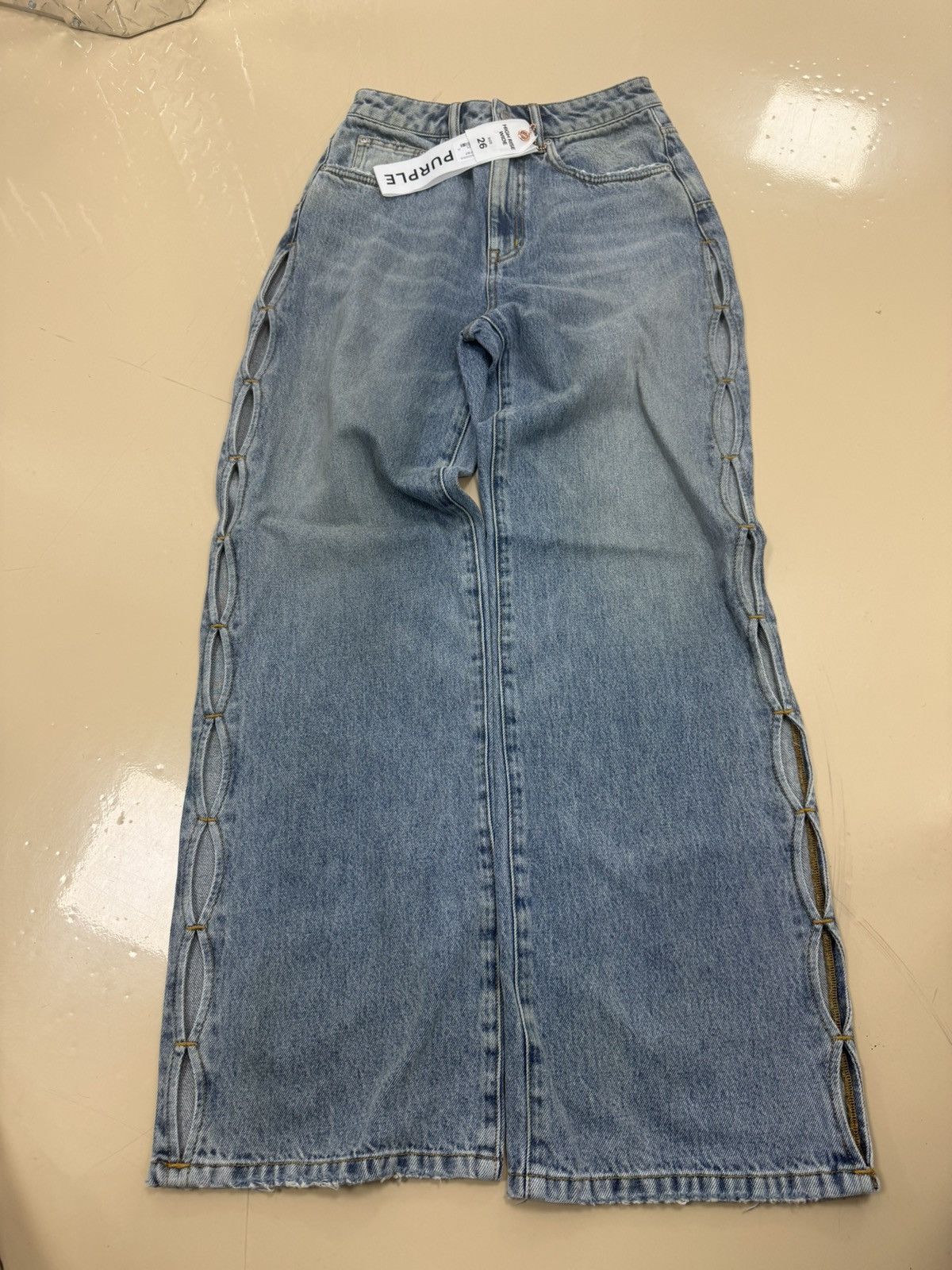 Other Purple Brand Wide Side Cut Jeans Size 26" / US 2 / IT 38 - 1 Thumbnail