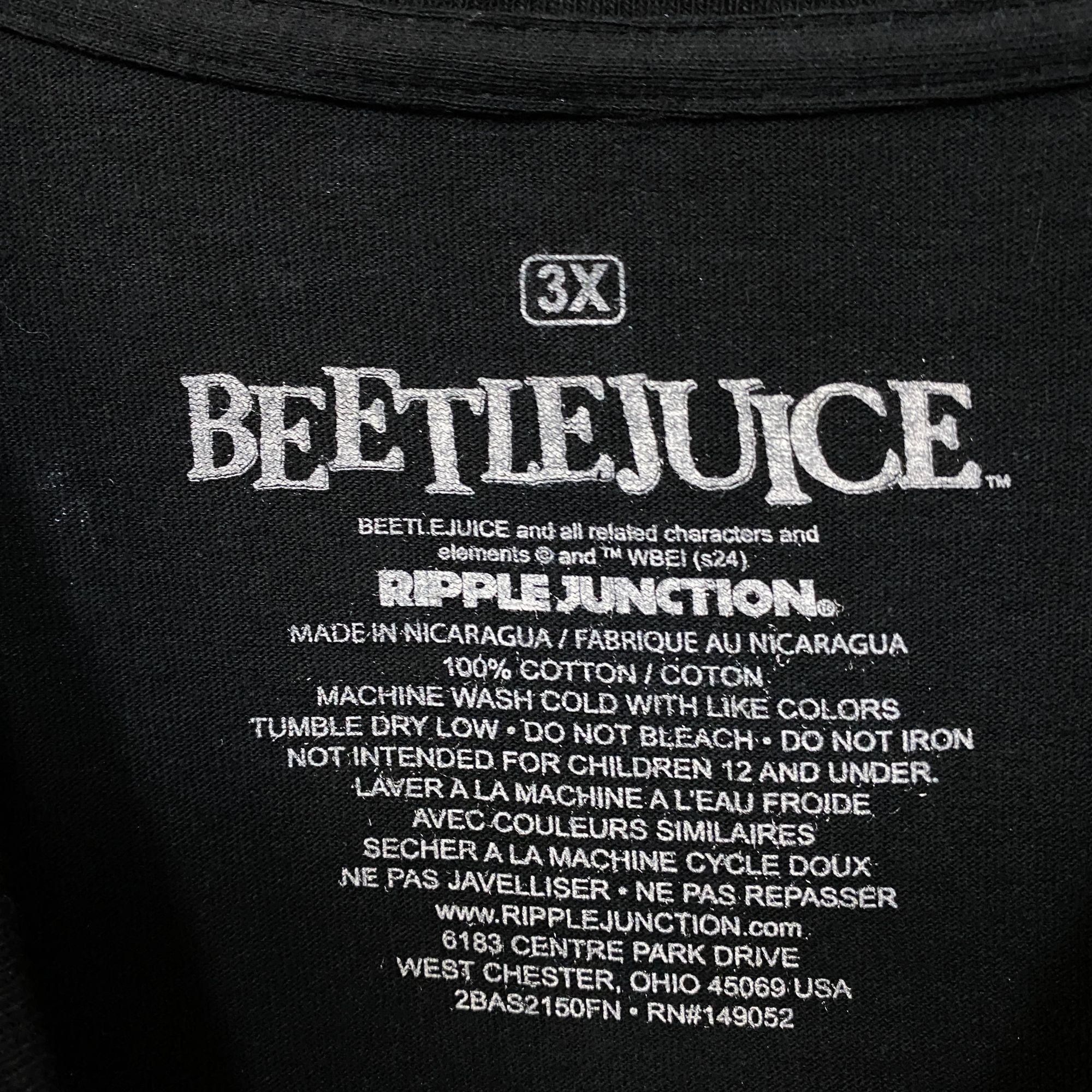 Ripple Junction Beetlejuice Triple B Name Classic Movie Graphic Tee 3XL Size US XXL / EU 58 / 5 - 4 Thumbnail