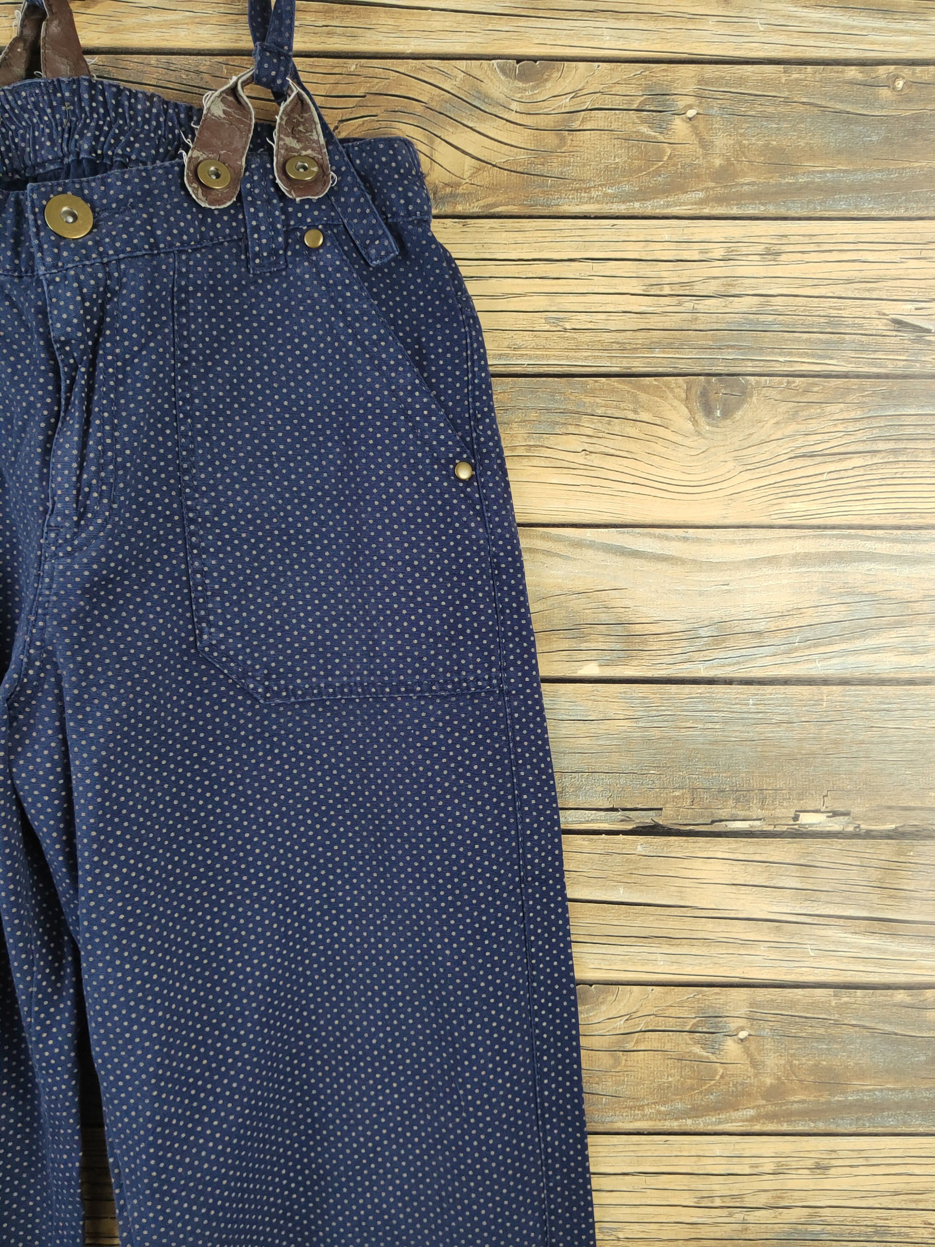 Japanese Brand × Vintage DL Japanese Brand Navy Suspender Pants #1112 Size 28" / US 6 / IT 42 - 8 Thumbnail