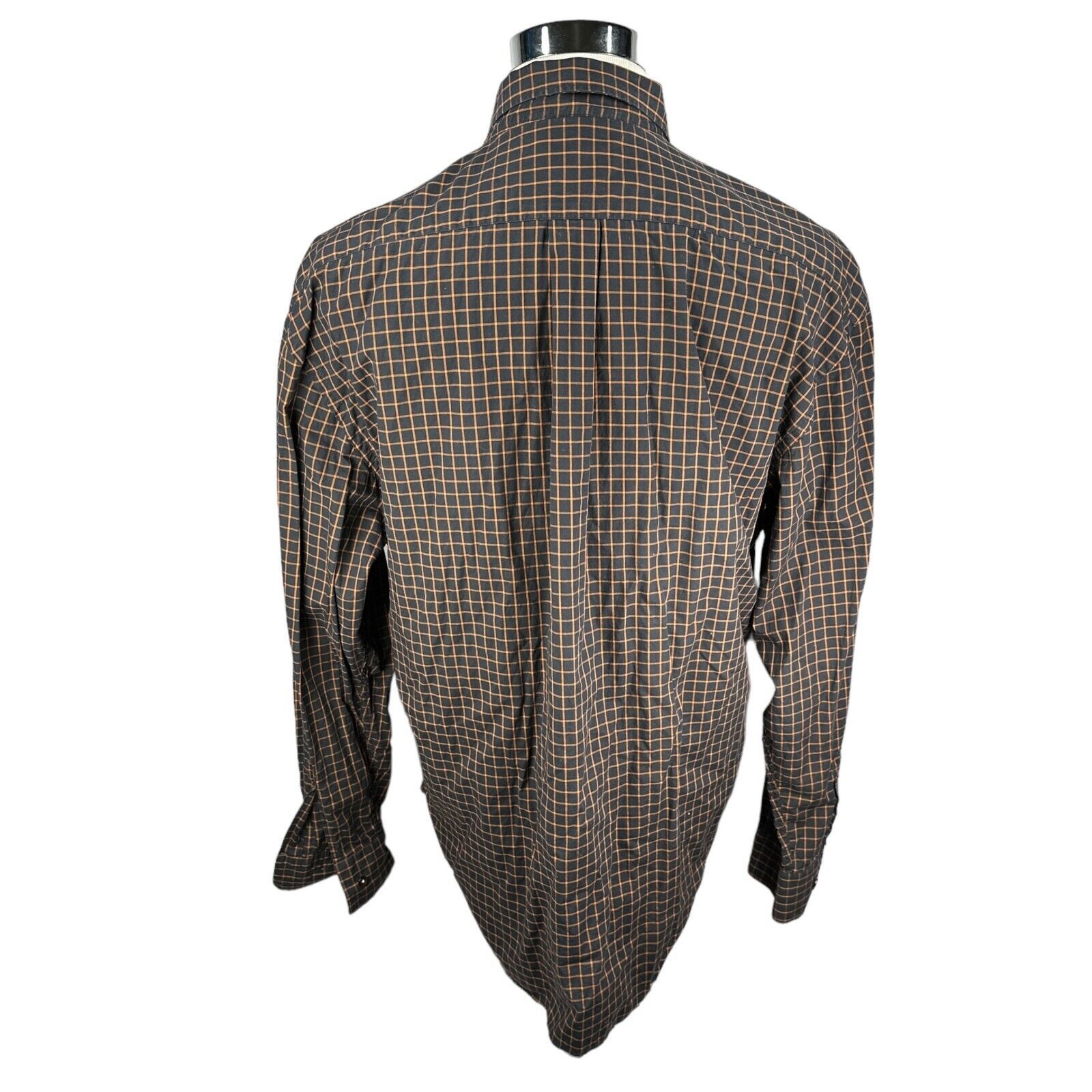 Artioli Artioli Shirt Men’s Large Black Brown Orange Check Cotton Size US L / EU 52-54 / 3 - 5 Thumbnail