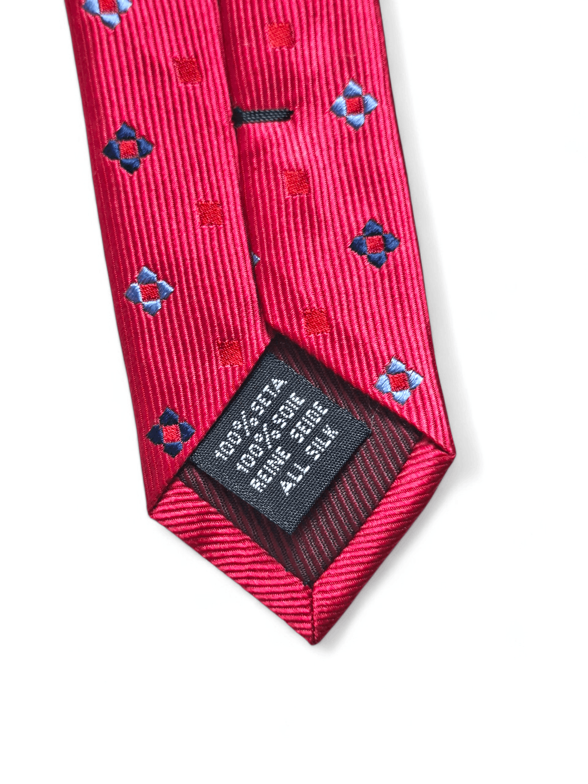 Aigner Aigner Silk Tie Red Geometric Medallion Size ONE SIZE - 6 Thumbnail