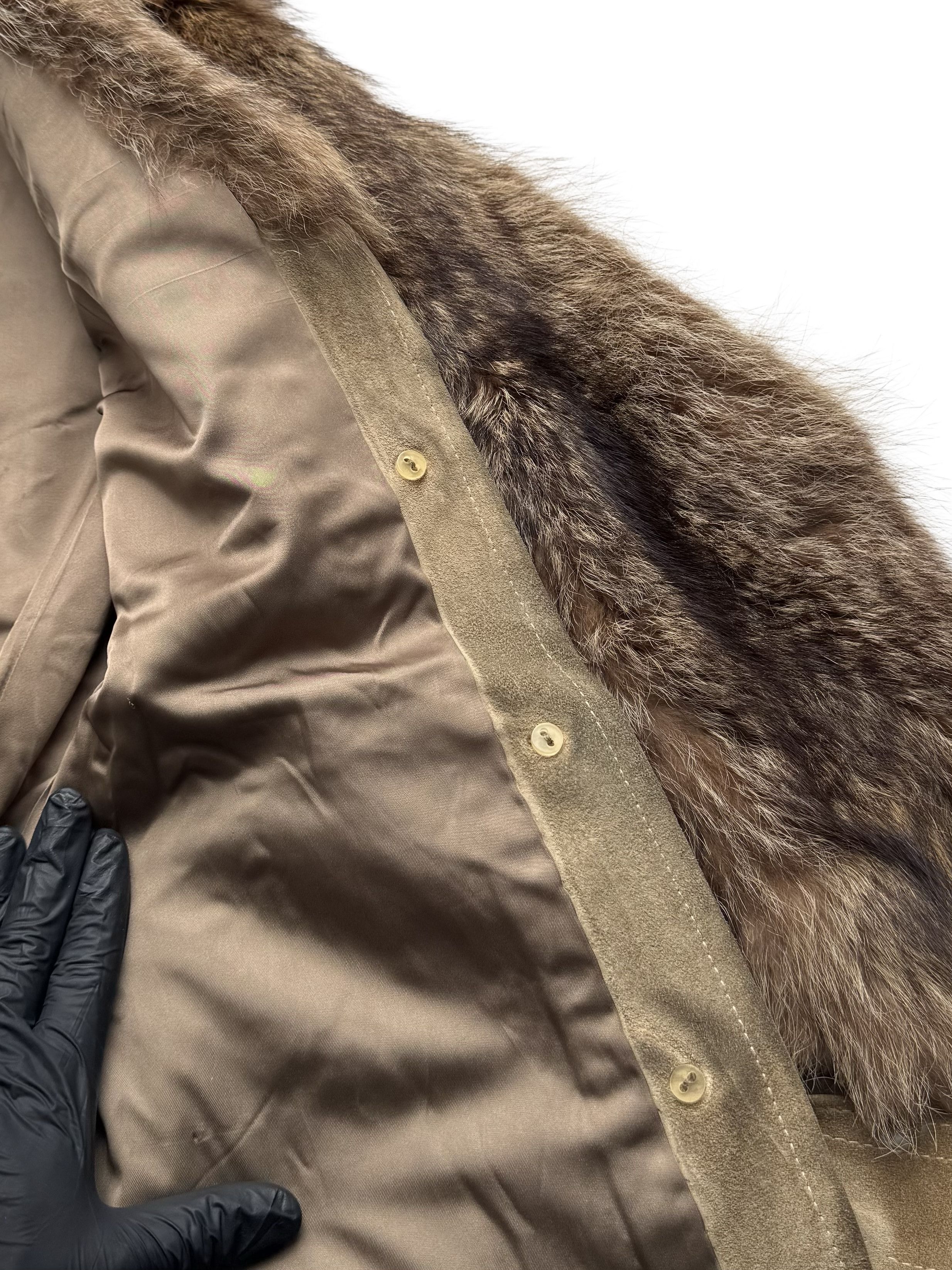 Vintage Vintage Real Suede Coat With Real Fur Details Size M / US 6-8 / IT 42-44 - 15 Thumbnail