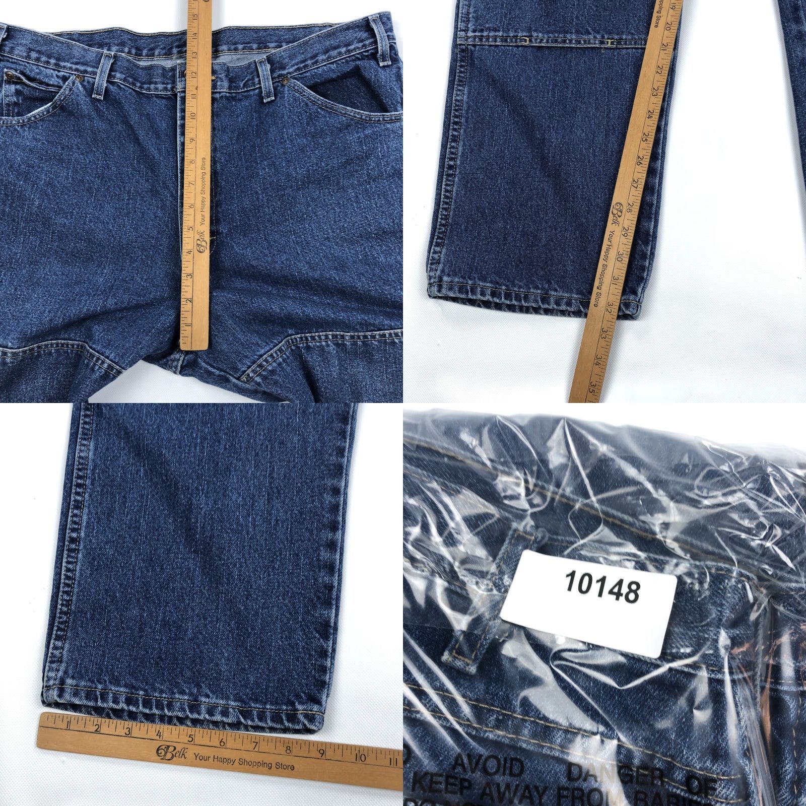 Dickies Dickies Men's 38x32 Relaxed Fit Double Knee Carpenter Jeans Workwear Blue Denim Size US 38 / EU 54 - 8 Thumbnail