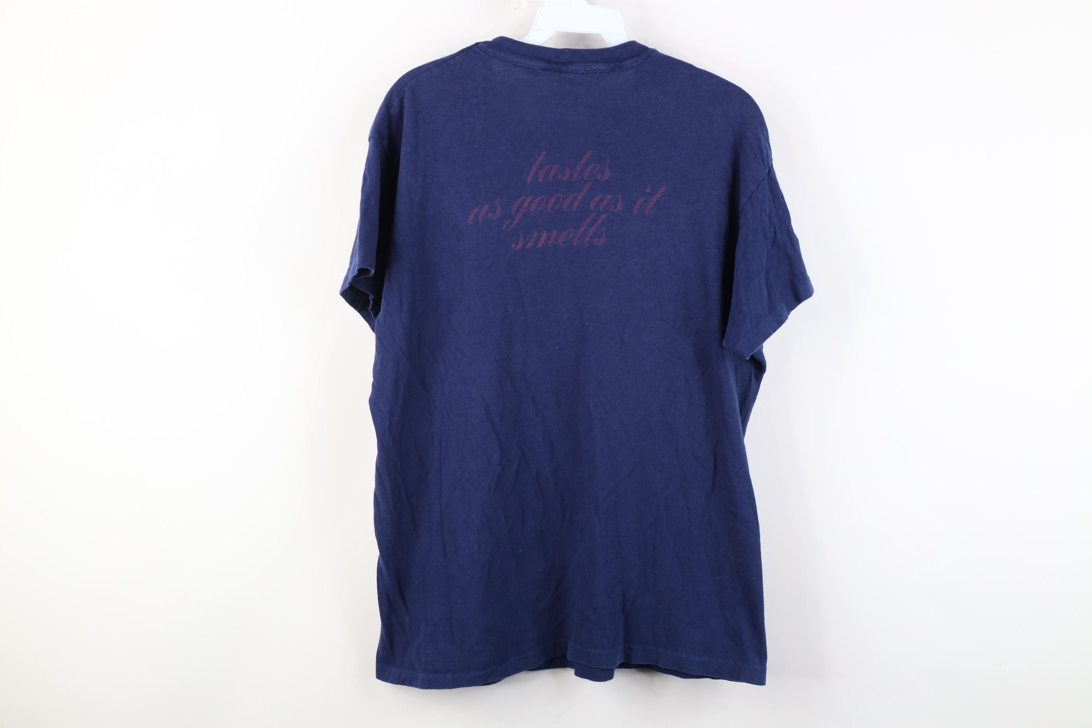 Vintage Vintage 80s Walter Raleigh Aromatic Tobacco T-Shirt Blue USA Size US XL / EU 56 / 4 - 13 Thumbnail