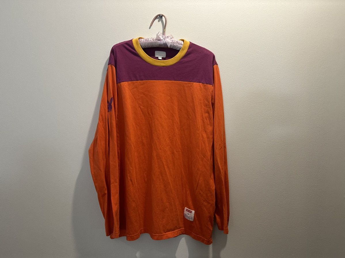 image of Playboy Colorblock Longsleeve Shirt in Orange, Men's (Size Large)