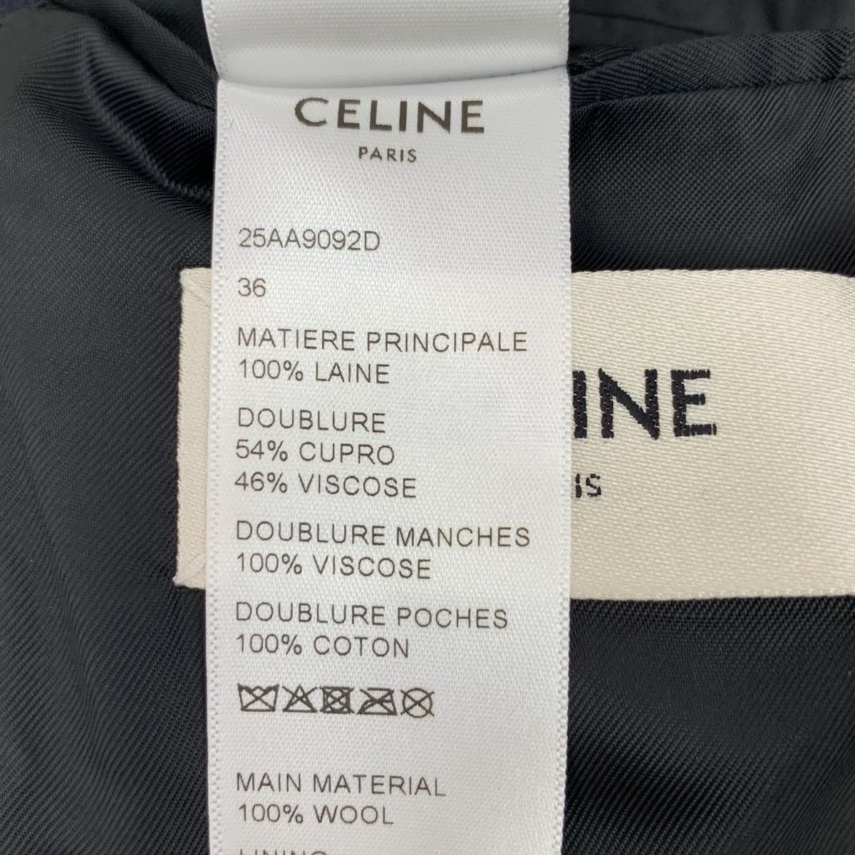 Burberry Celine Dark Blue Wool Long-Sleeved Blazer Size XS / US 0-2 / IT 36-38 - 7 Thumbnail