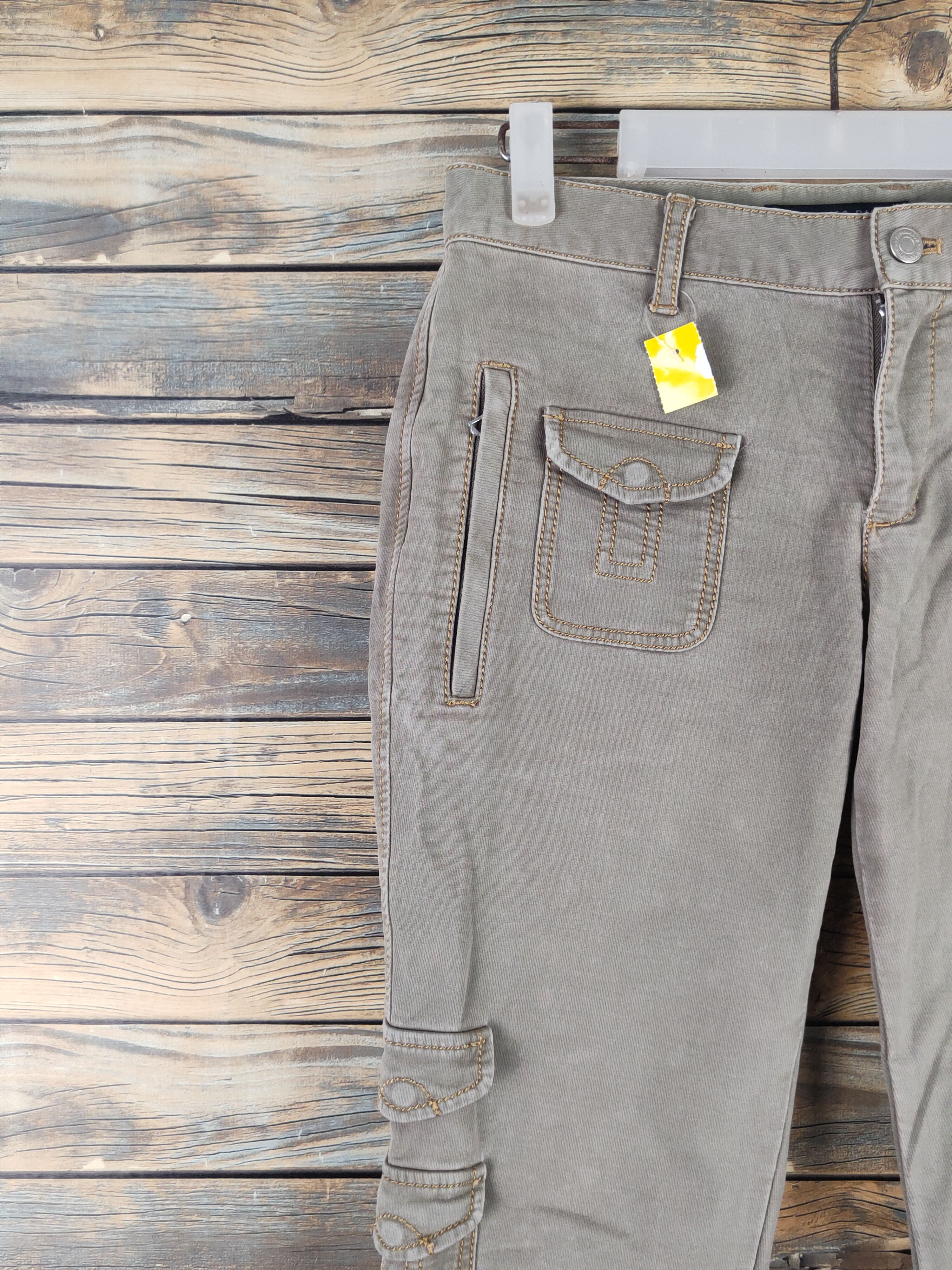 Japanese Brand DL Appena Due Green Faded Multipocket Cargo Pants #2420 Size 27" / US 4 / IT 40 - 3 Thumbnail