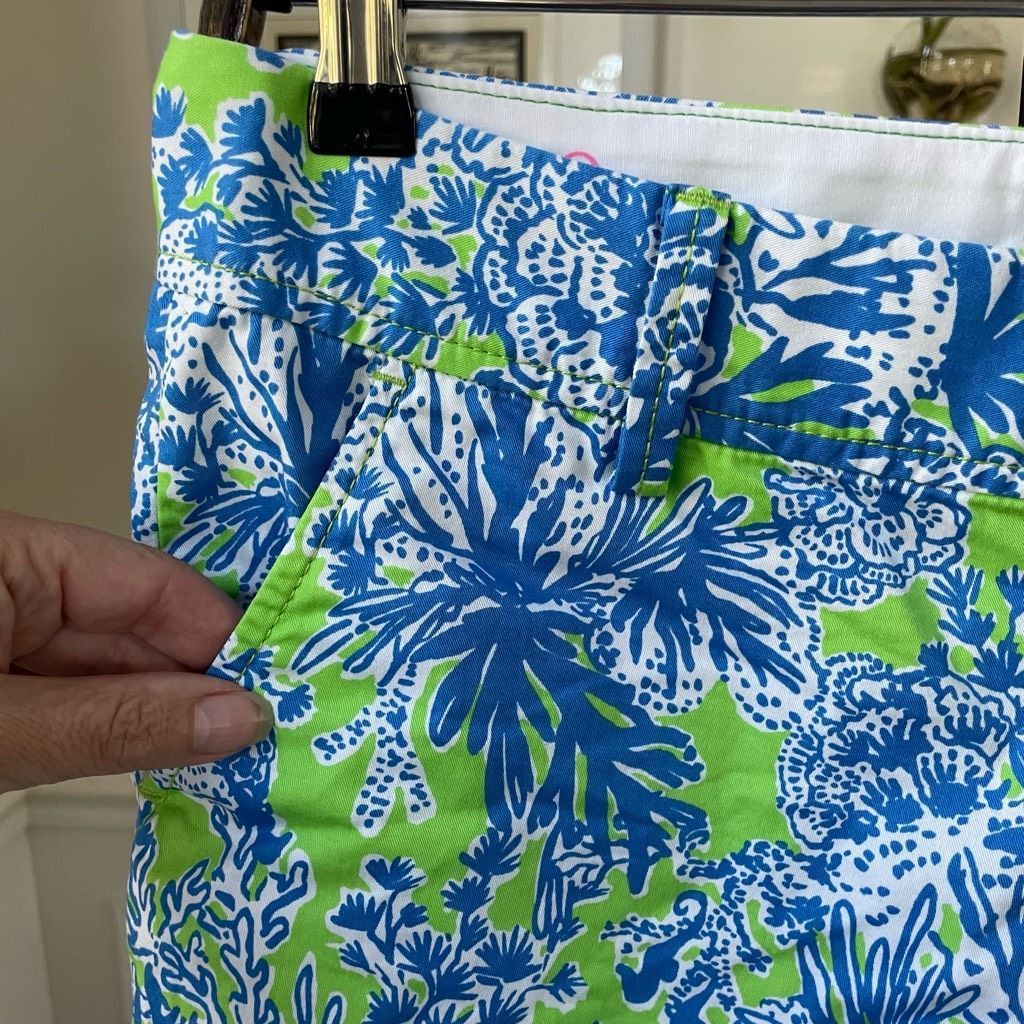 Lilly Pulitzer Lilly Pulitzer The Callahan in Limeade Biggest Fan Print Sho Size 27" / US 4 / IT 40 - 5 Thumbnail