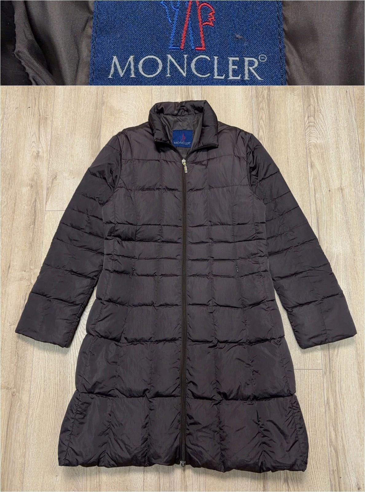 Moncler Womens Down Insulated Puffer Jacket Vintage Brown Size 3 M-L Size L / US 10 / IT 46 - 1 Thumbnail