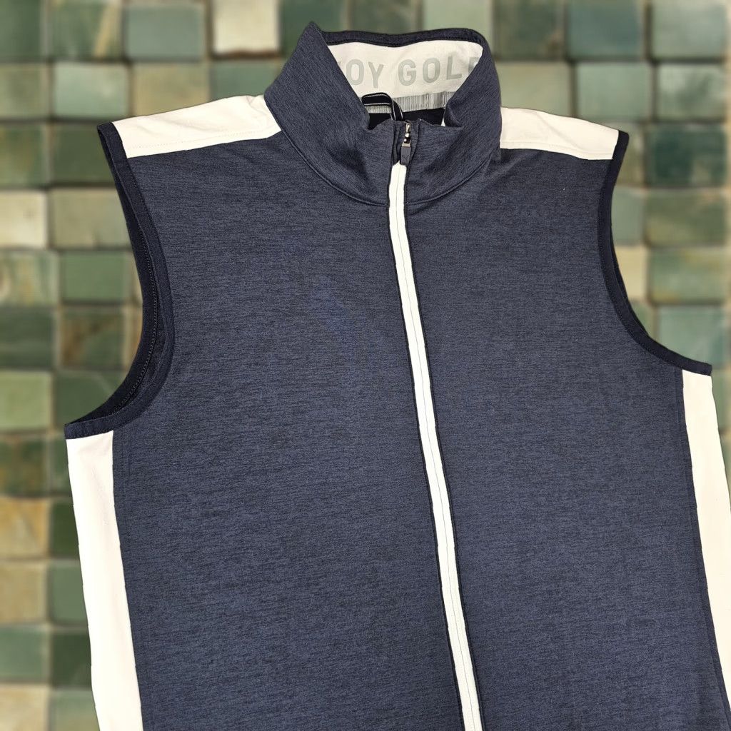 Puma Puma Golf Vest Mens Small Blue White Full Zip Sleeveless Lightweight 599130-02 Size US M / EU 48-50 / 2 - 1 Thumbnail