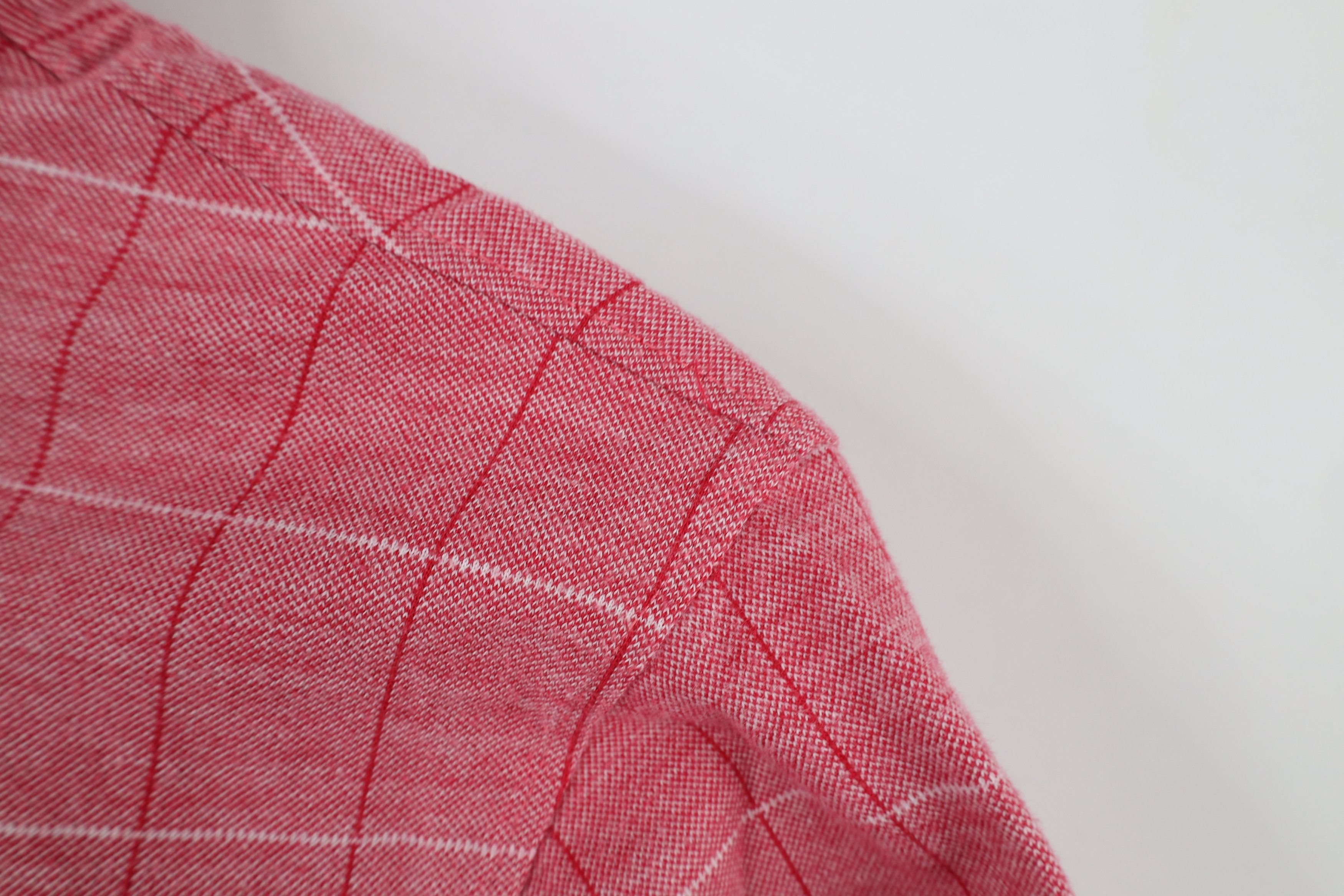 Vintage Vintage 90s Streetwear Knit Pullover Polo Shirt Red Plaid Size US L / EU 52-54 / 3 - 8 Thumbnail