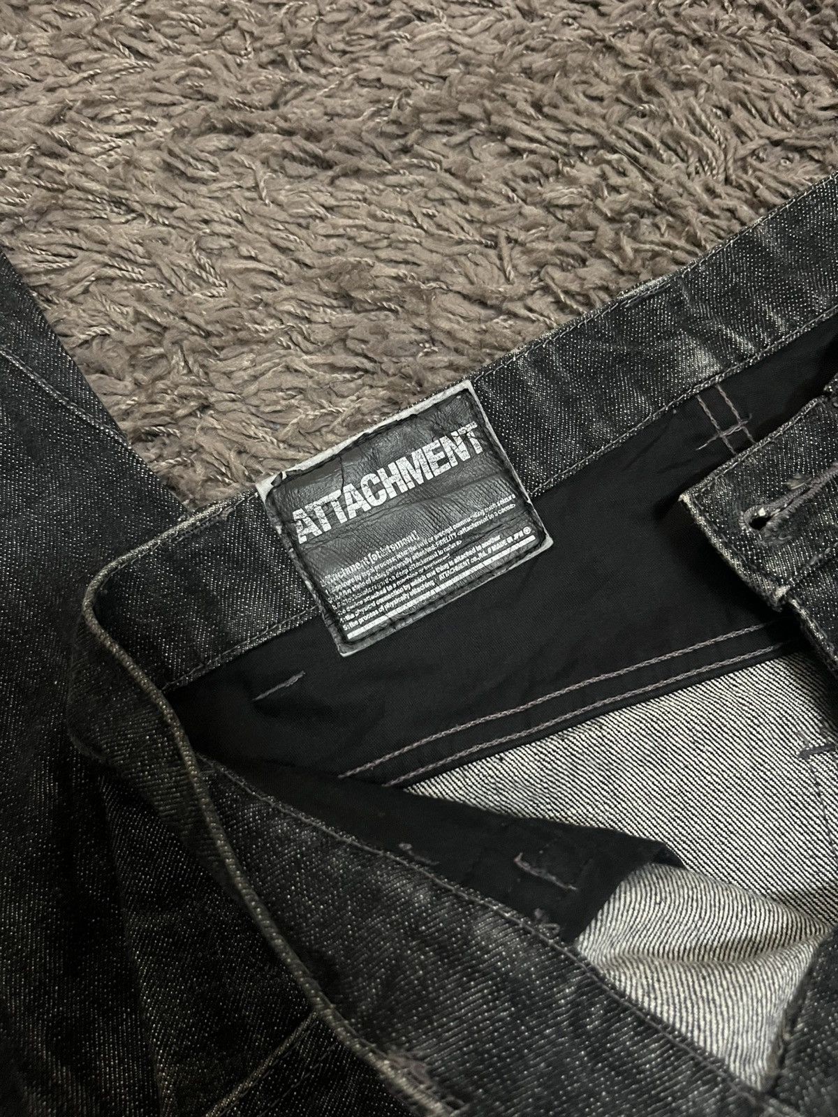 Attachment 1990s straight leg twisted stitching design #I Size US 28 / EU 44 - 10 Thumbnail