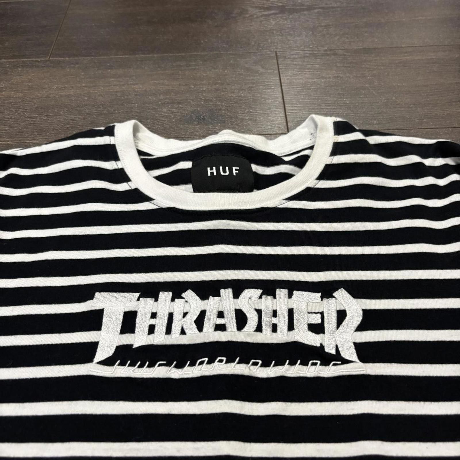 Thrasher thrasher magazine huf worldwide striped long sleeve t shirt Size US S / EU 44-46 / 1 - 2 Thumbnail