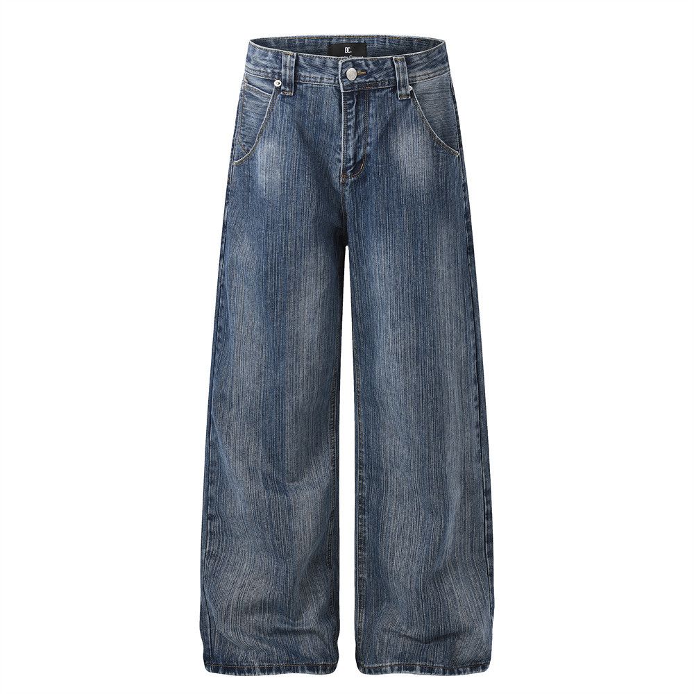 Vintage Men's Loose-Fit Straight Vintage Distressed Jeans Size US 32 / EU 48 - 1 Thumbnail