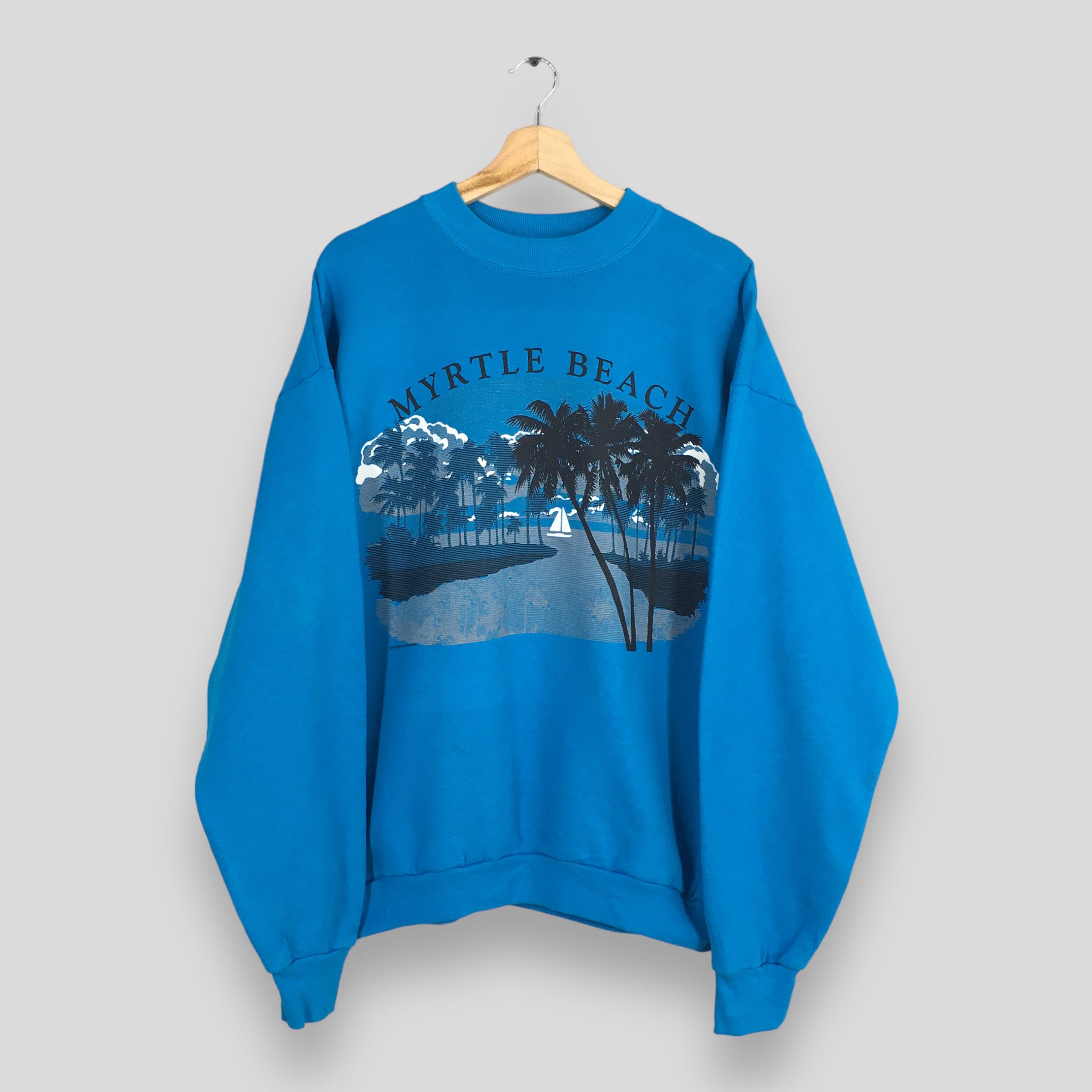 Fruit Of The Loom Vintage 90's Myrtle Beach Palm Beach Sweater XLarge Size US XL / EU 56 / 4 - 1 Thumbnail