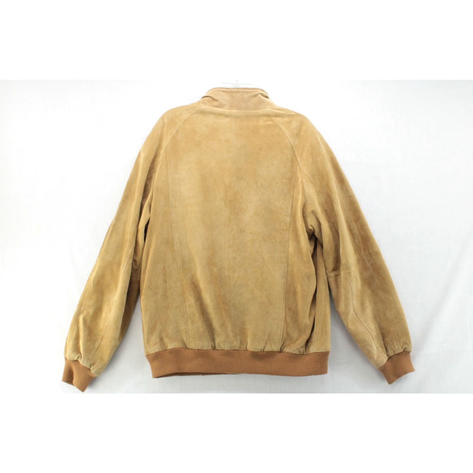 Orvis VINTAGE Orvis Suede Leather Bomber Jacket Mens XL Tan High Collar Preppy Pockets Size US XL / EU 56 / 4 - 7 Thumbnail