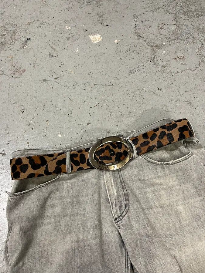 Dolce & Gabbana 2000s Dolce & Gabbana Pony Hair Leopard Leather Belt Size ONE SIZE - 12 Thumbnail