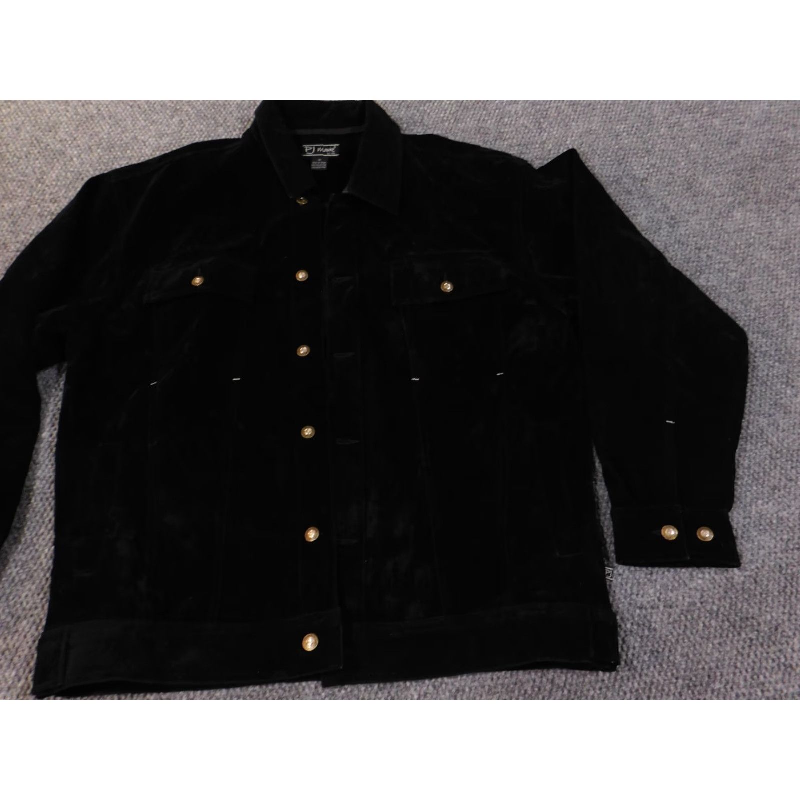 Etro PJ MARK Jacket XL Black Suede Bomber Jacket Vintage Classic Hip-Hop Mens Modern Casual/Lined Polyester Zip Mid-Length Velour Size US XL / EU 56 / 4 - 3 Thumbnail