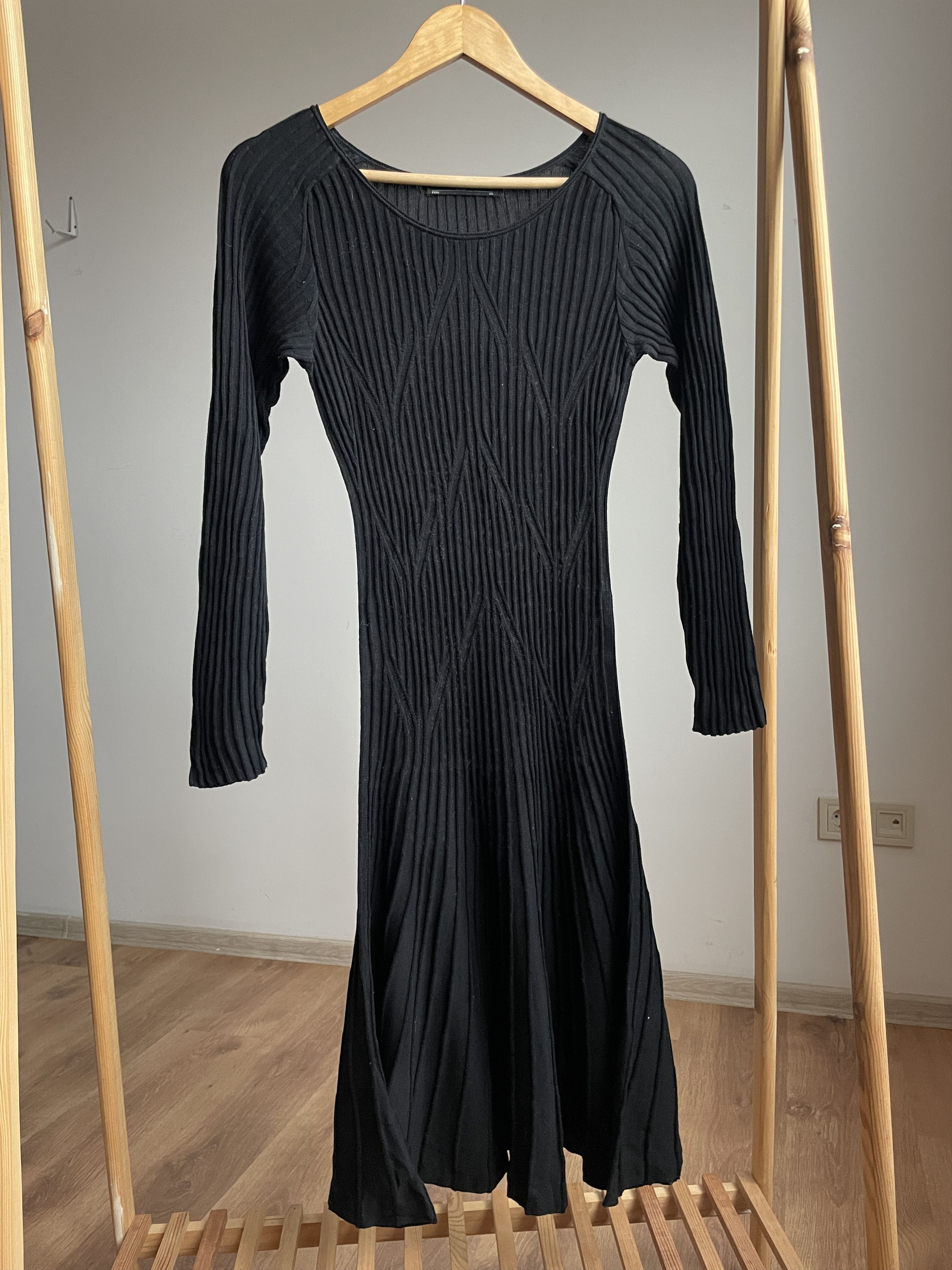 Other Peruvian Connection Pima Cotton Rib Knit Flared Dress Size XS / US 0-2 / IT 36-38 - 1 Thumbnail