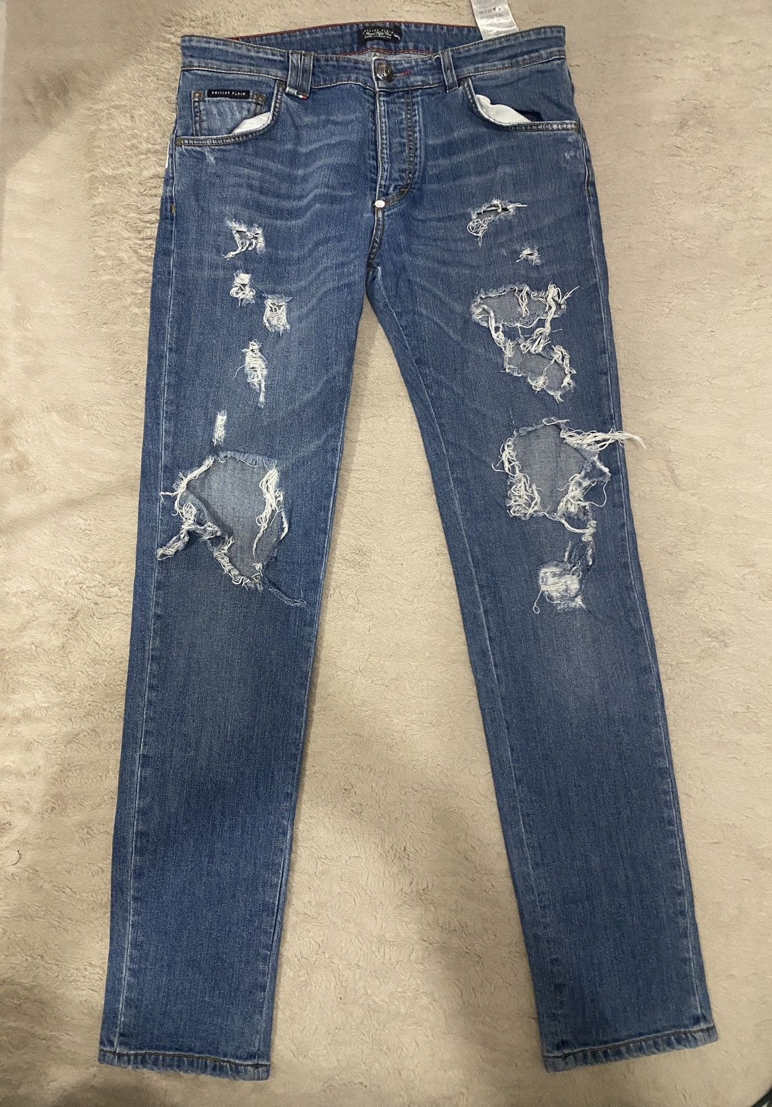 Philipp Plein Luxury rare denim philipp plein edition 2019 retail 1000$ Size US 33 - 1 Thumbnail