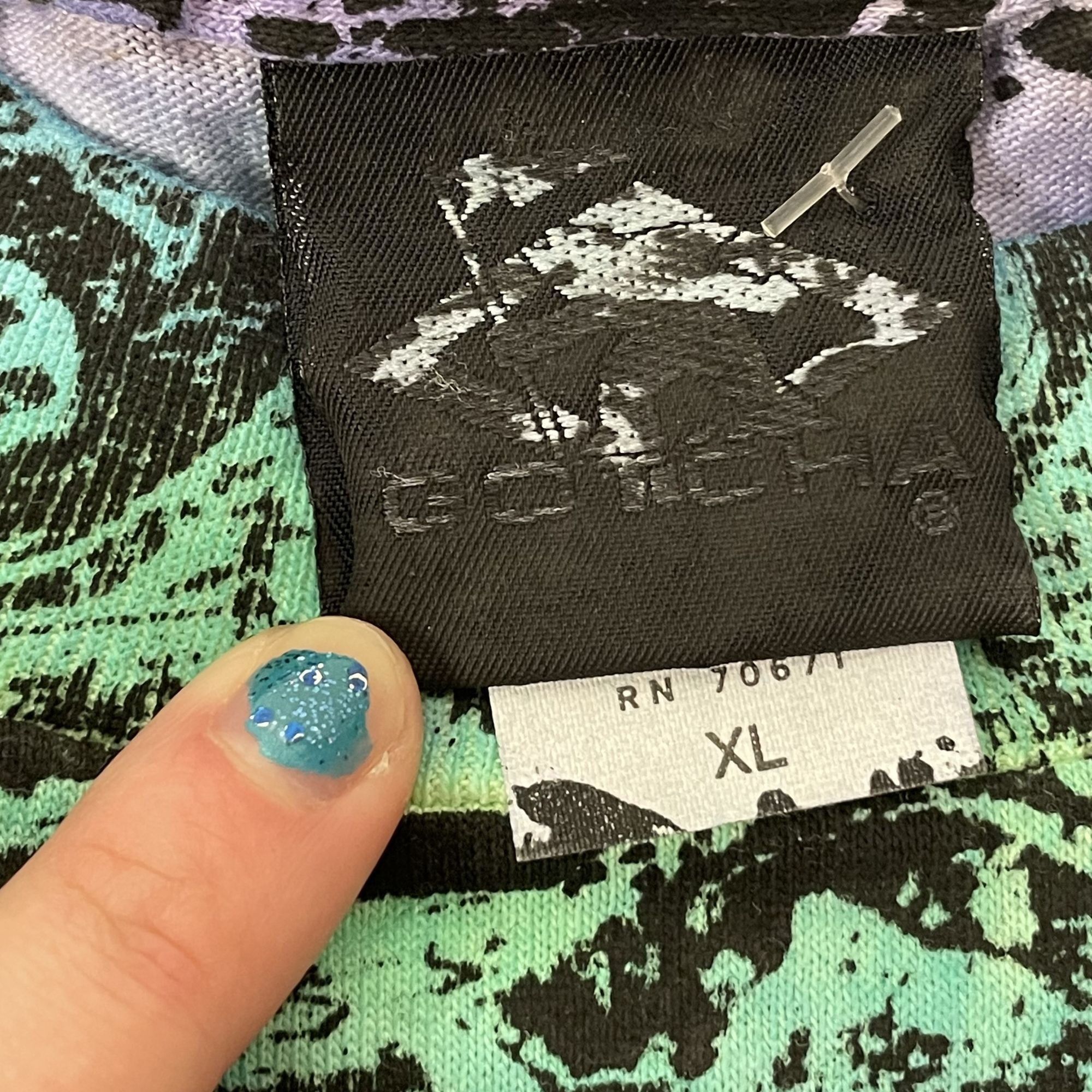 Gotcha NEW NWT Deadstock Vtg GOTCHA NEON Electric Wave T Shirt Size US M / EU 48-50 / 2 - 7 Thumbnail