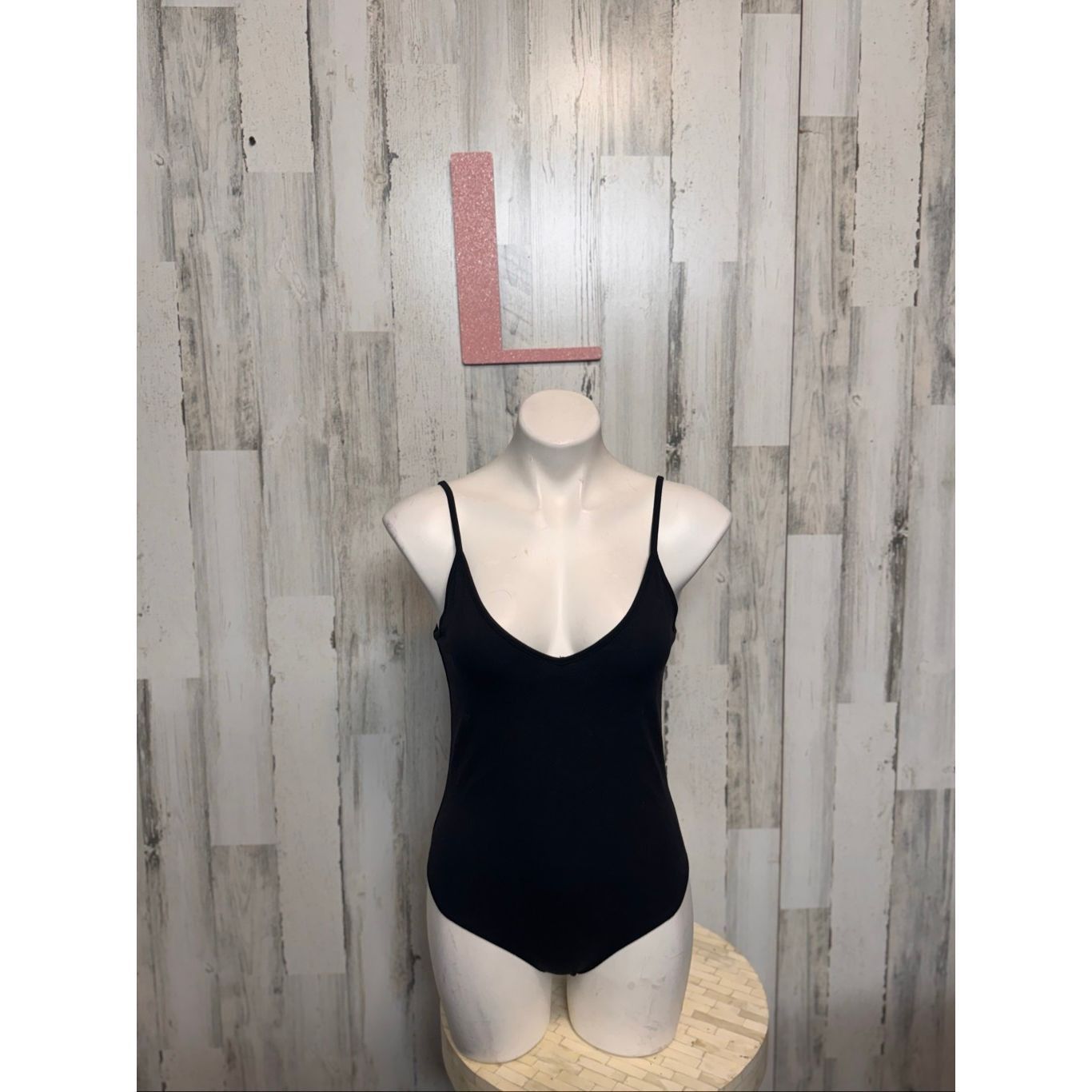 Forever 21 Forever 21 Black Stretch Spaghetti Strap Bodysuit – Basic Ev Size L / US 10 / IT 46 - 5 Thumbnail