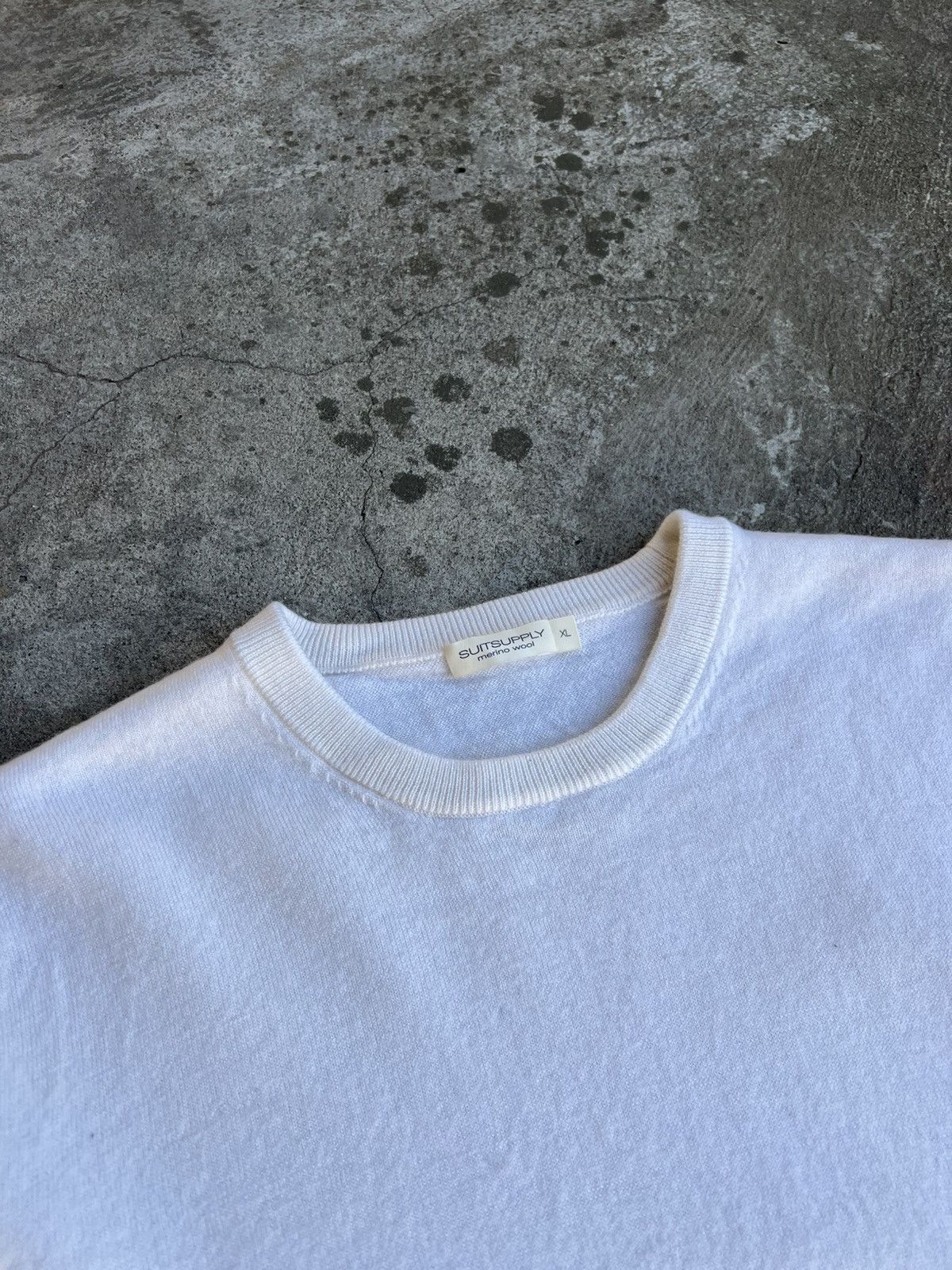 Suitsupply Suitsupply Merino Wool Sweater Cream Crew Neck Luxury Size US L / EU 52-54 / 3 - 4 Thumbnail