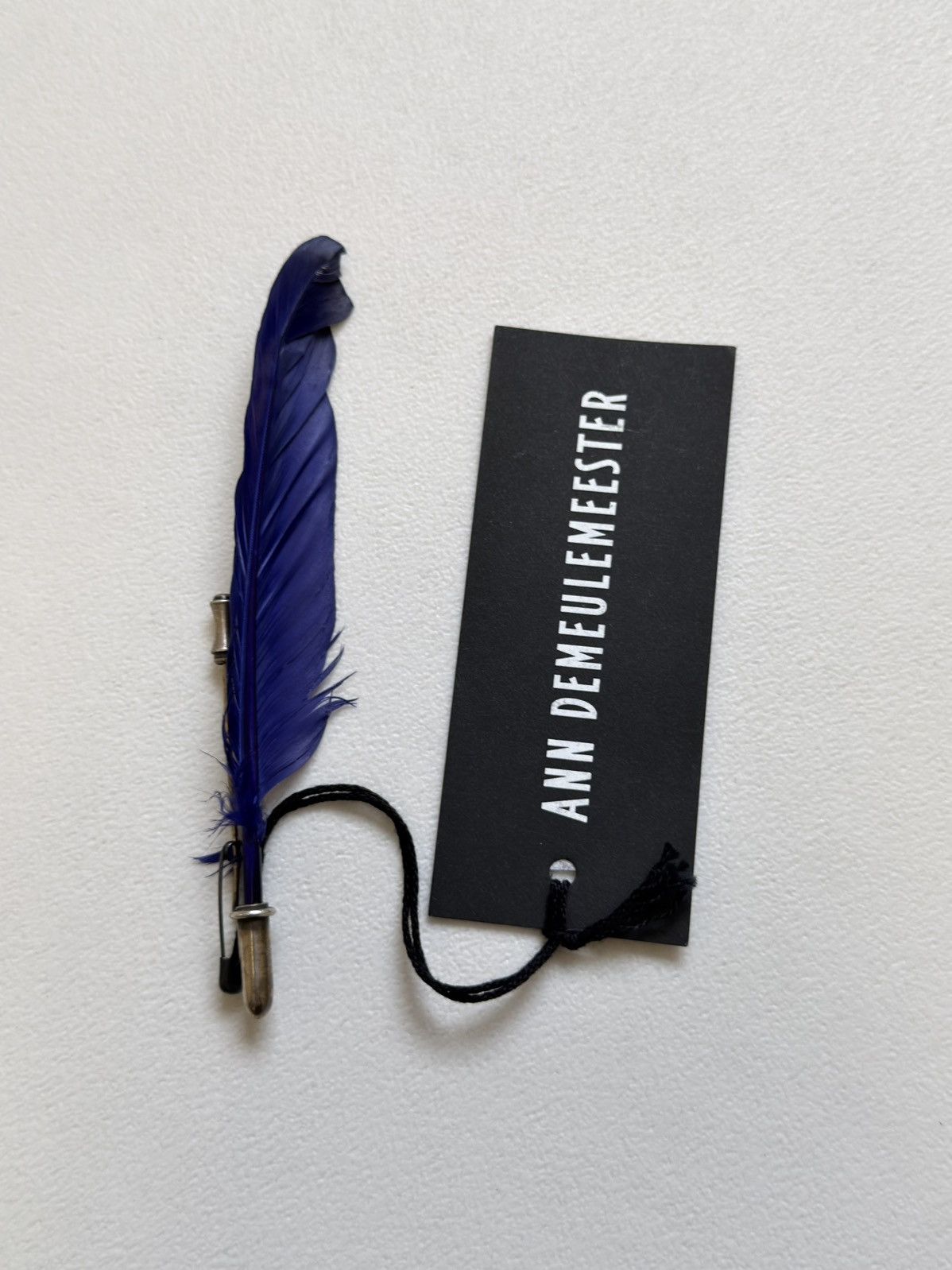 Ann Demeulemeester ‘Blue Feather’ Silver Pin Brooch Size ONE SIZE - 16 Thumbnail