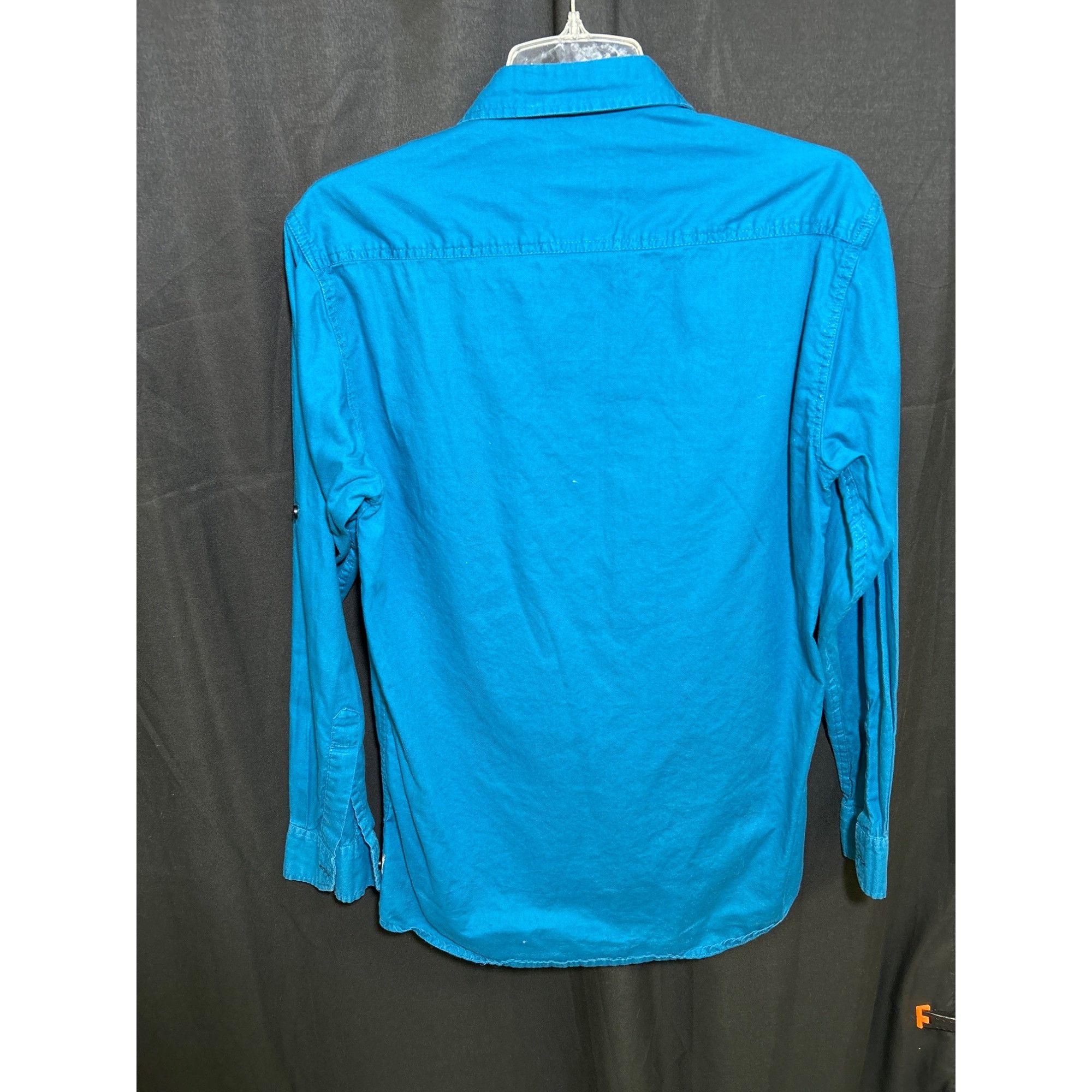 Designer Jim & James Mens Blue Long Sleeve Button Up Shirt Authentic Size US L / EU 52-54 / 3 - 2 Thumbnail