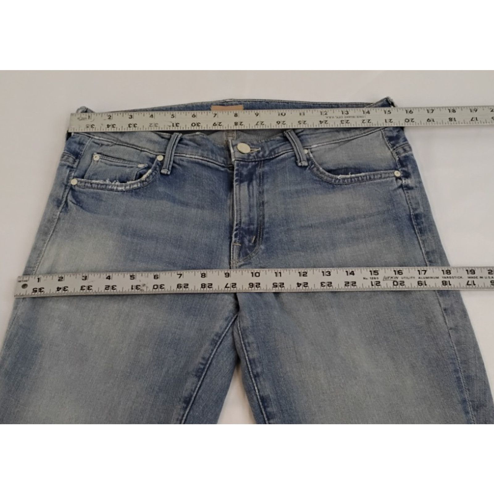 MOTHER Mother Jeans The Slacker Fray Women's 26x31 Light Wash Size 26" / US 2 / IT 38 - 12 Thumbnail