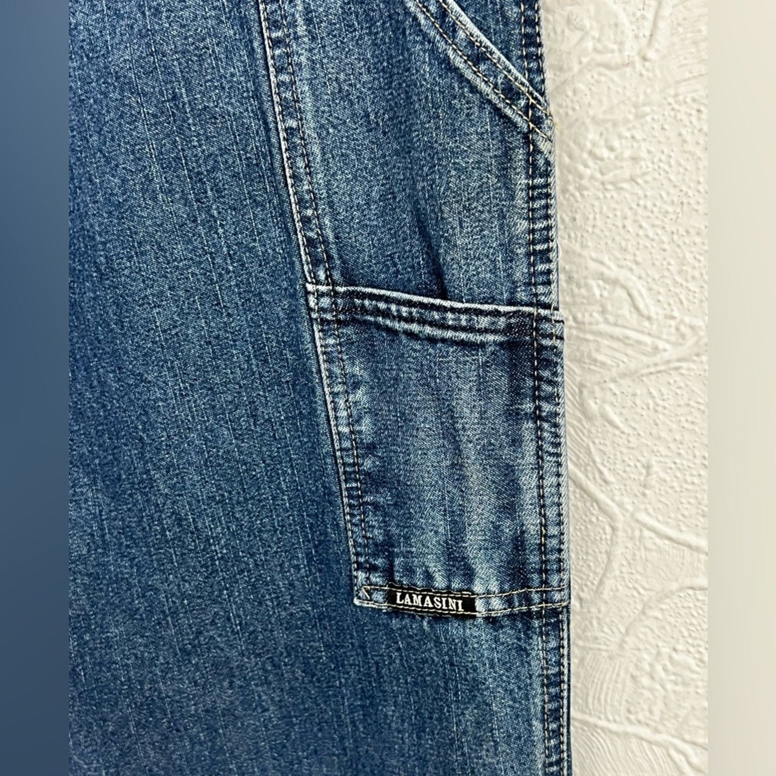 Other Lamasini Jeans Blue Carpenter Regular Fit 34x32 NICE Size US 34 / EU 50 - 4 Thumbnail