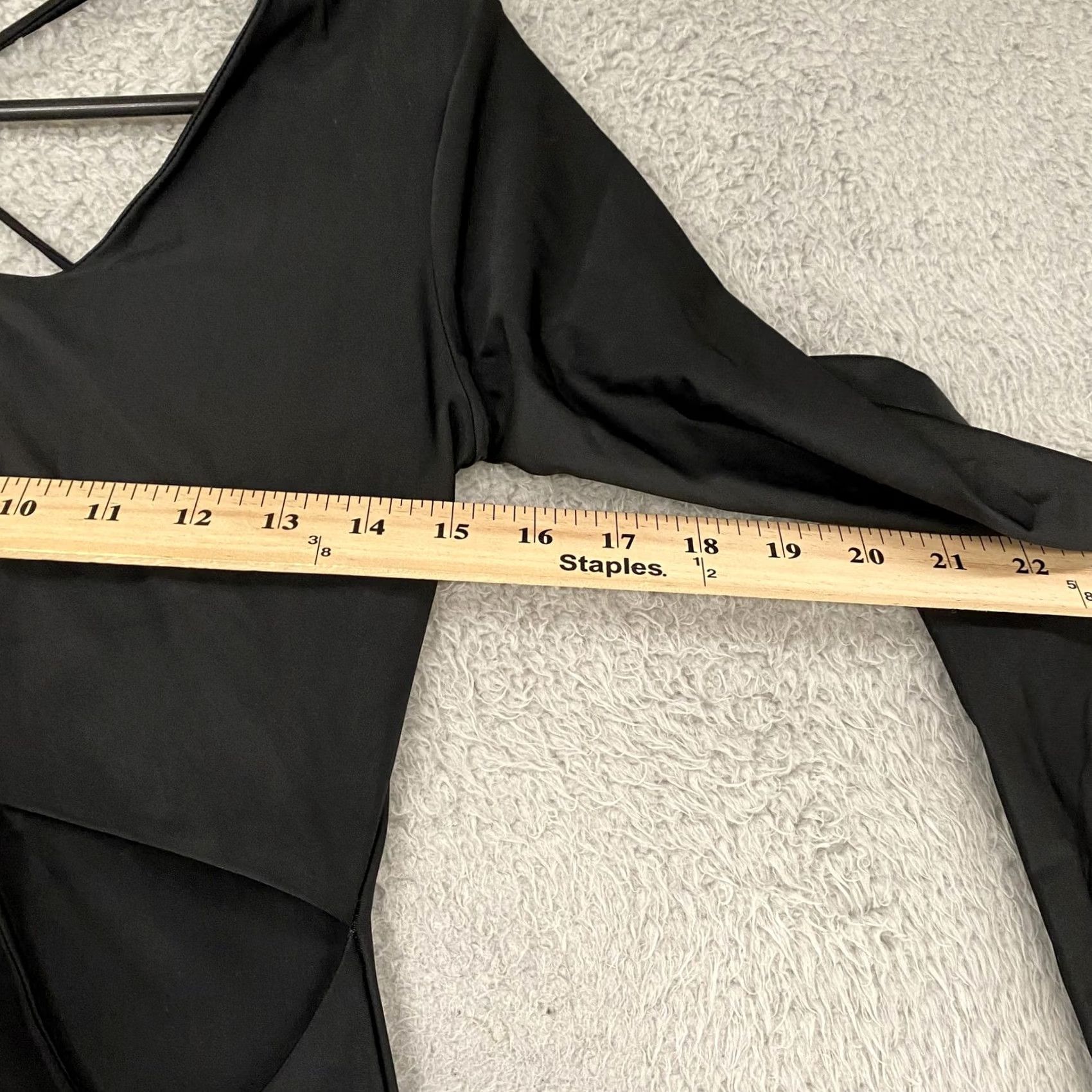 SKIMS Skims Catsuit Womens M Black Strappy V-Neck Party Club Jumpsuit Size 32" / US 10 / IT 46 - 5 Thumbnail