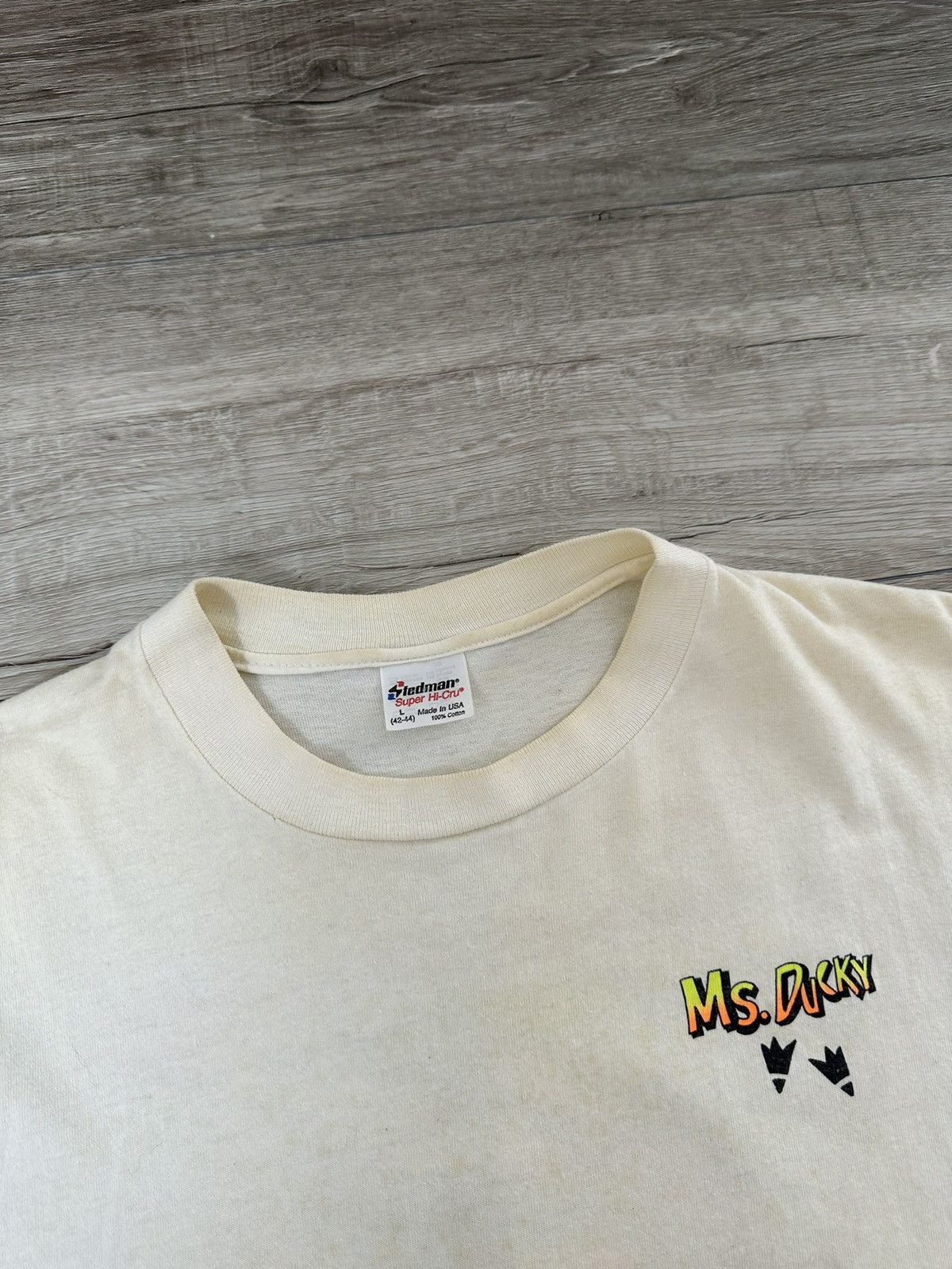 Vintage Vintage Neon Ms. Ducky Single Stitch Tee White Sz. Large Size US L / EU 52-54 / 3 - 9 Thumbnail