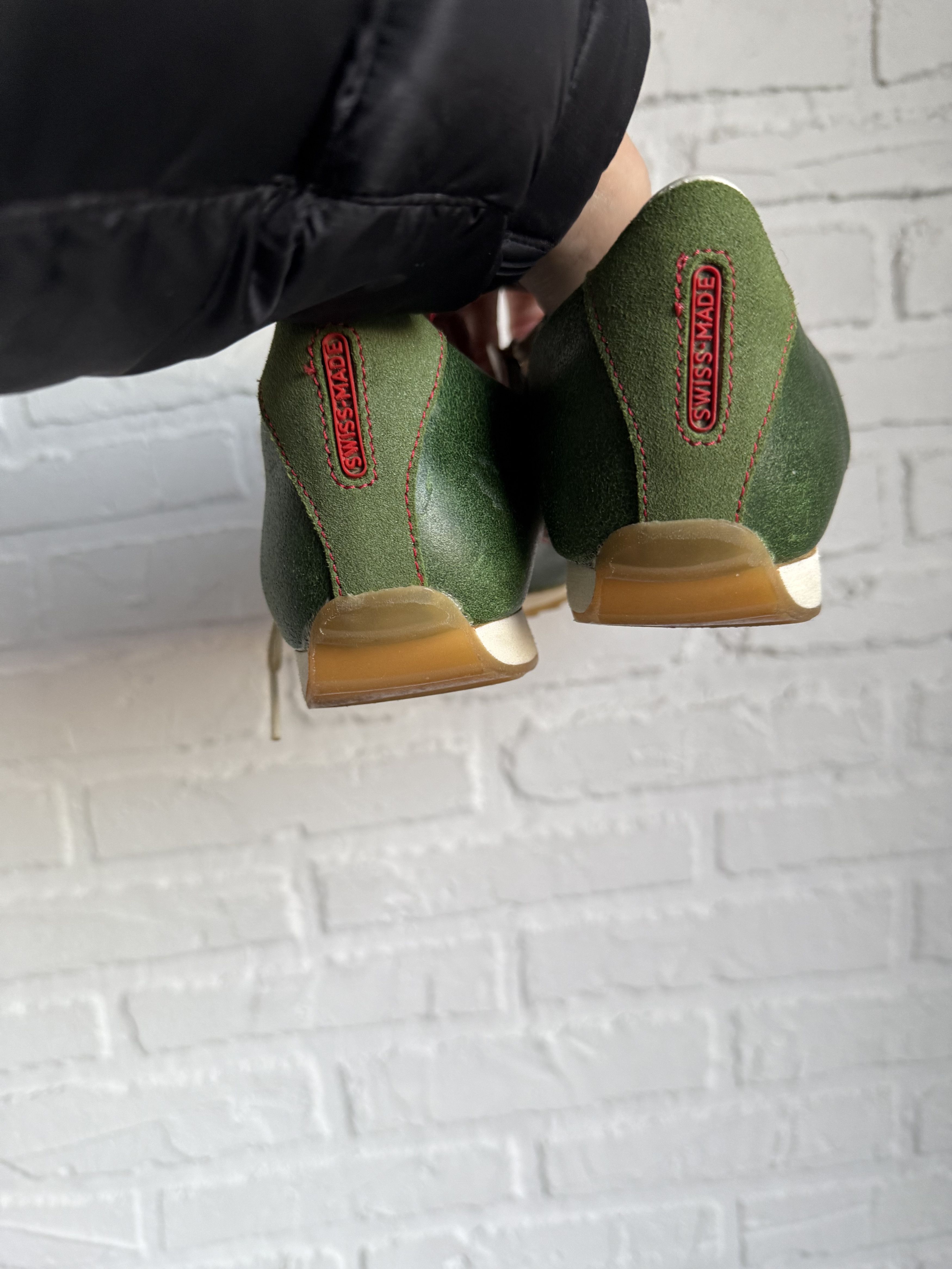 Other Kunzli Swiss made classic leather sneakers green red Size US 6.5 / EU 39-40 - 6 Thumbnail